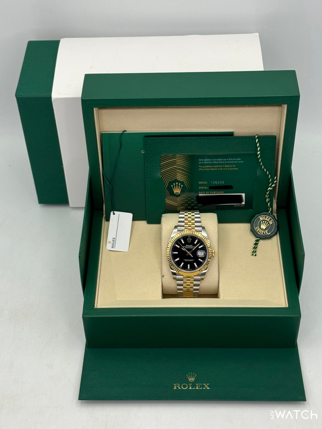 2025 Rolex Datejust 41mm 126333 Two-Tone Jubilee Black Dial