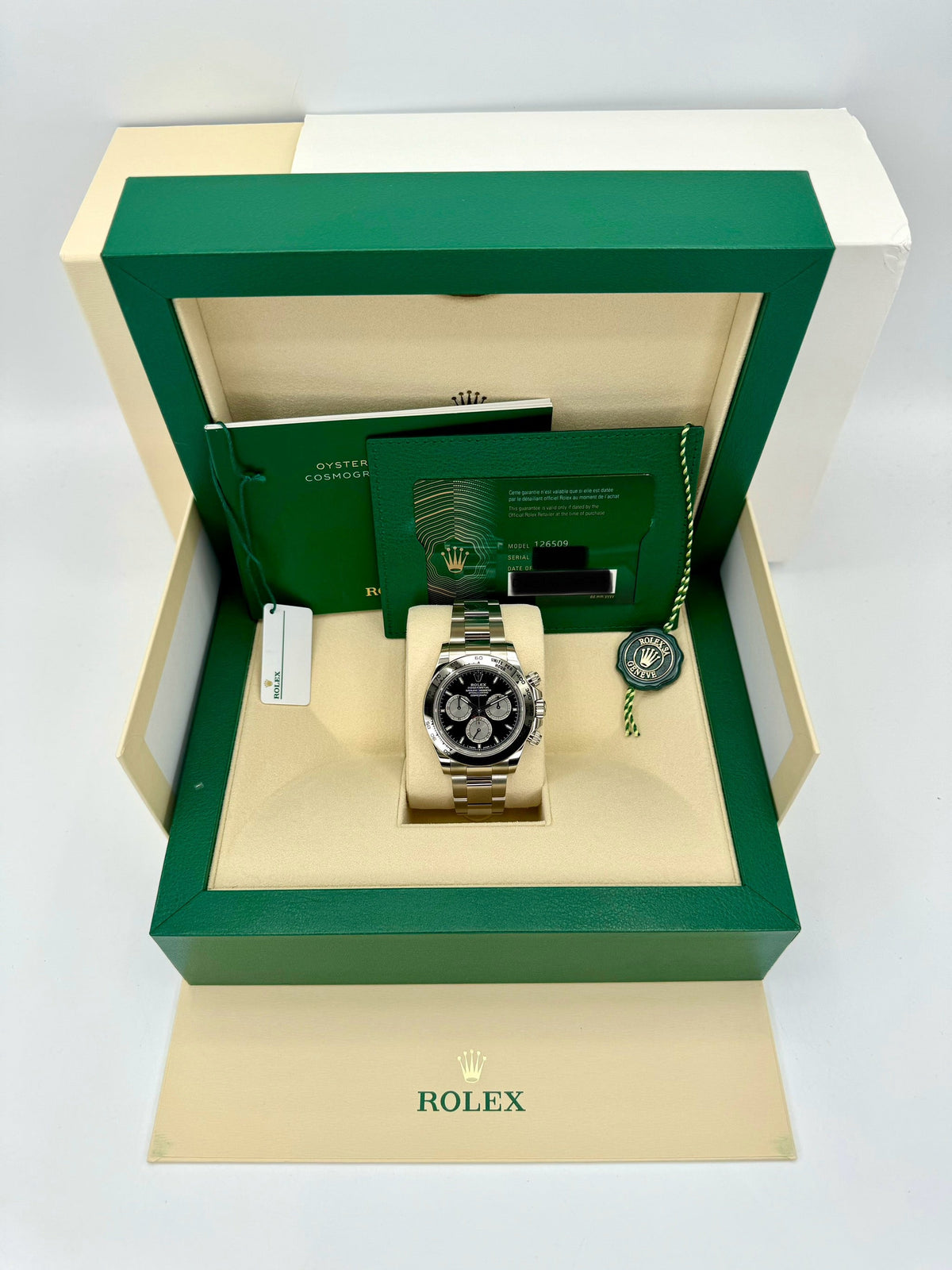 NEW 2025 Rolex Daytona 40mm 126509 White Gold Black Dial