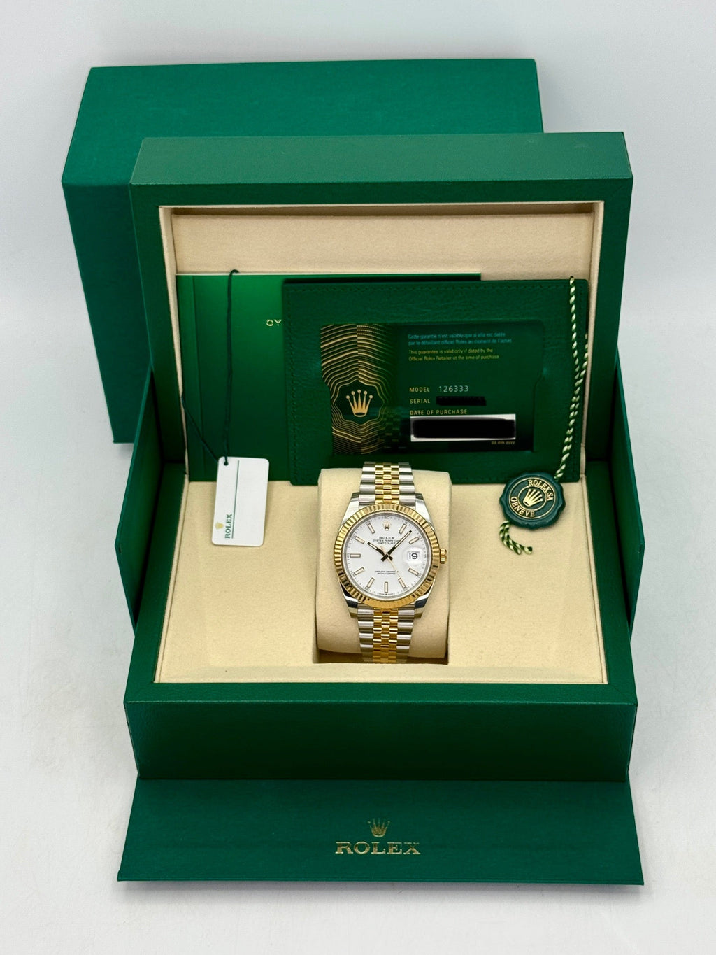 2025 Rolex Datejust 41mm 126333 Two-Tone Jubilee White Dial