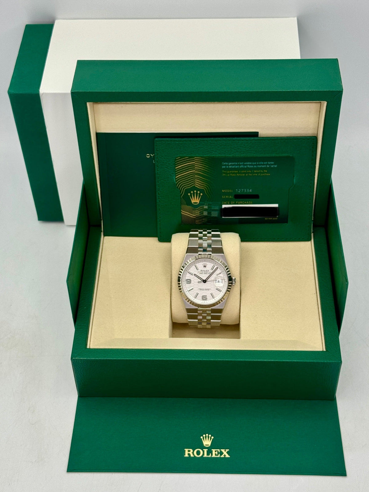 2026 Rolex Land-Dweller 40mm 127334 Stainless Steel Jubilee White Dial
