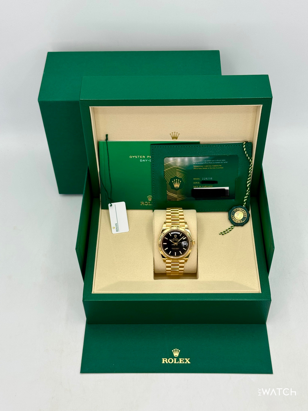 NEW 2026 Rolex Day-Date 40mm 228238 Yellow Gold Black Dial