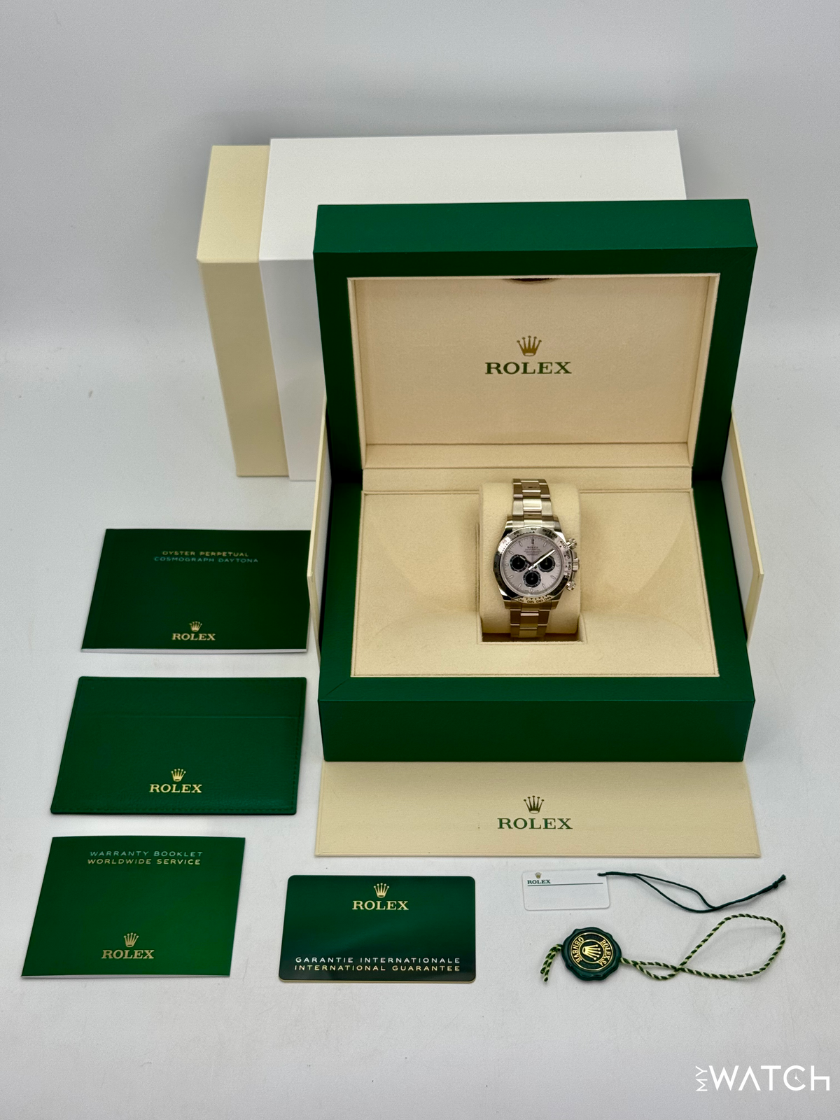 2025 Rolex Daytona 40mm 126509 White Gold Silver Ghost Dial