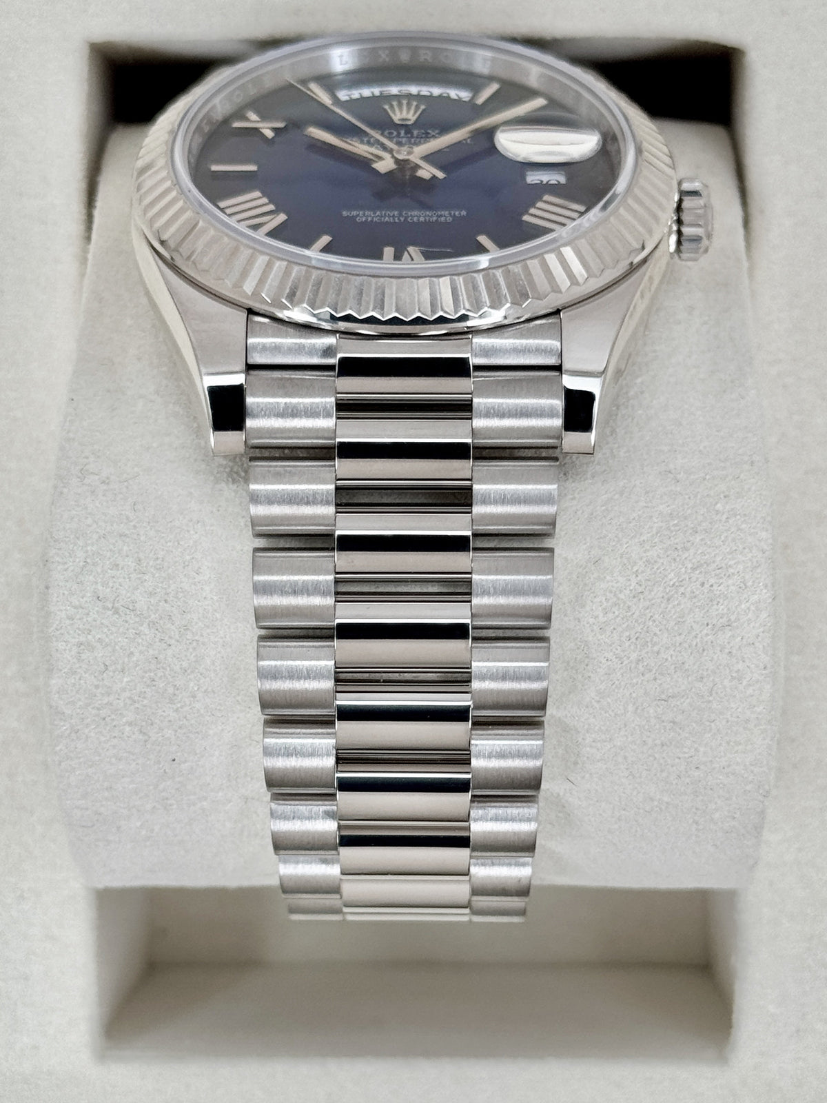 2025 Rolex Day-Date 40mm 228239 Presidential Blue Ombre Dial