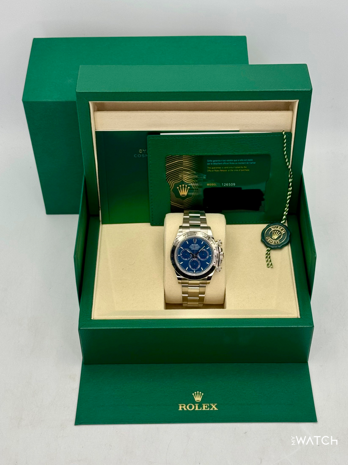 NEW 2026 Rolex Daytona 40mm 126509 White Gold Blue Dial
