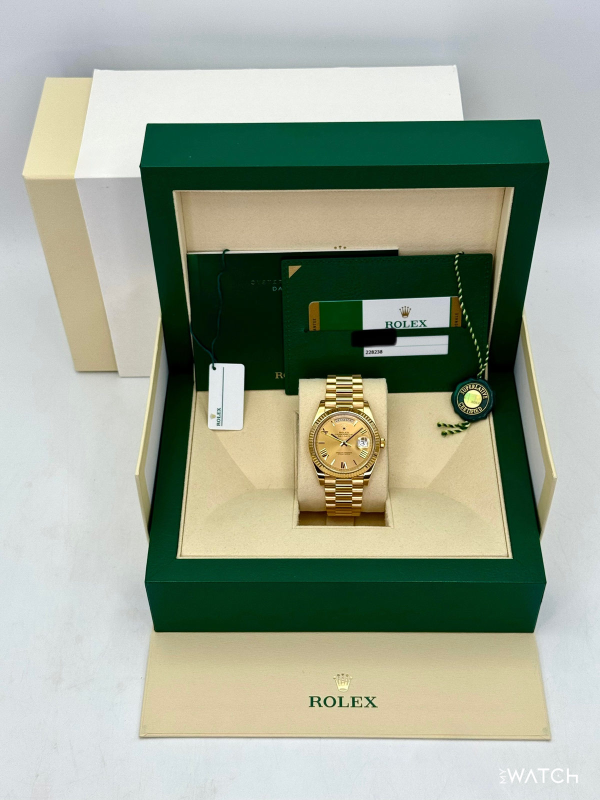2019 Rolex Day-Date 40mm 228238 Presidential Champagne Dial (RSC WARRANTY)