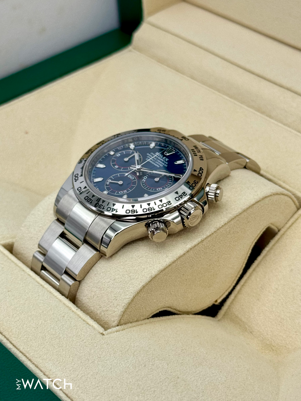 2019 Rolex Daytona 40mm 116509 White Gold Blue Dial