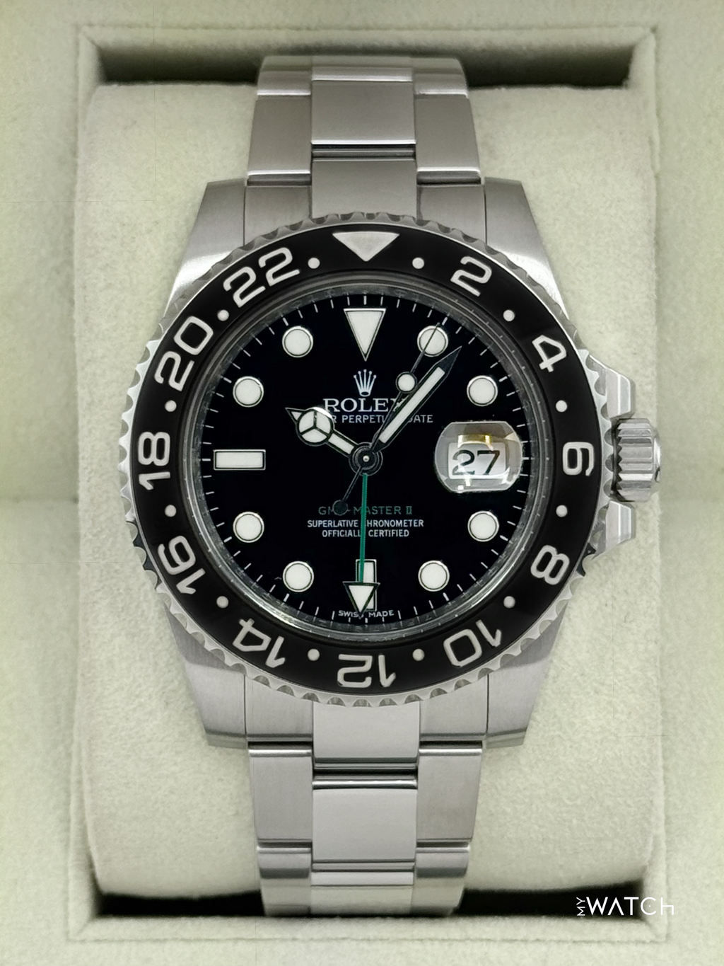 2014 Rolex GMT-Master II 40mm 116710LN Stainless Steel Black Dial