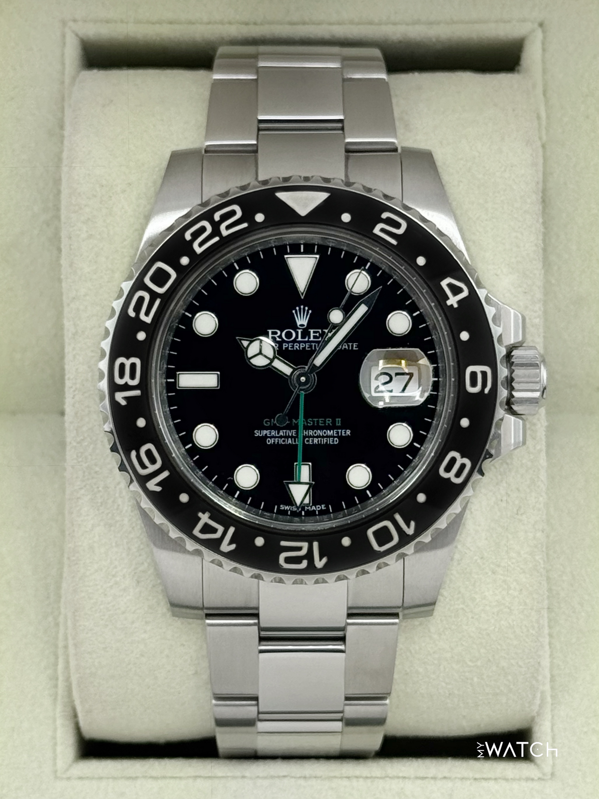 2014 Rolex GMT-Master II 40mm 116710LN Stainless Steel Black Dial