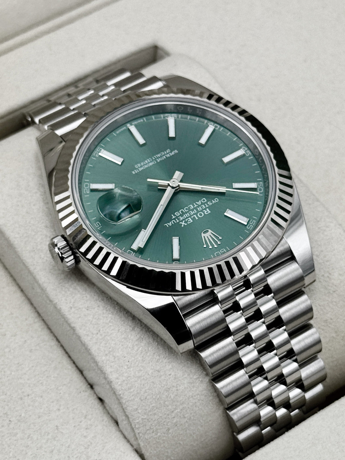 NEW 2026 Rolex Datejust 41mm 126334 Jubilee Mint Green Dial