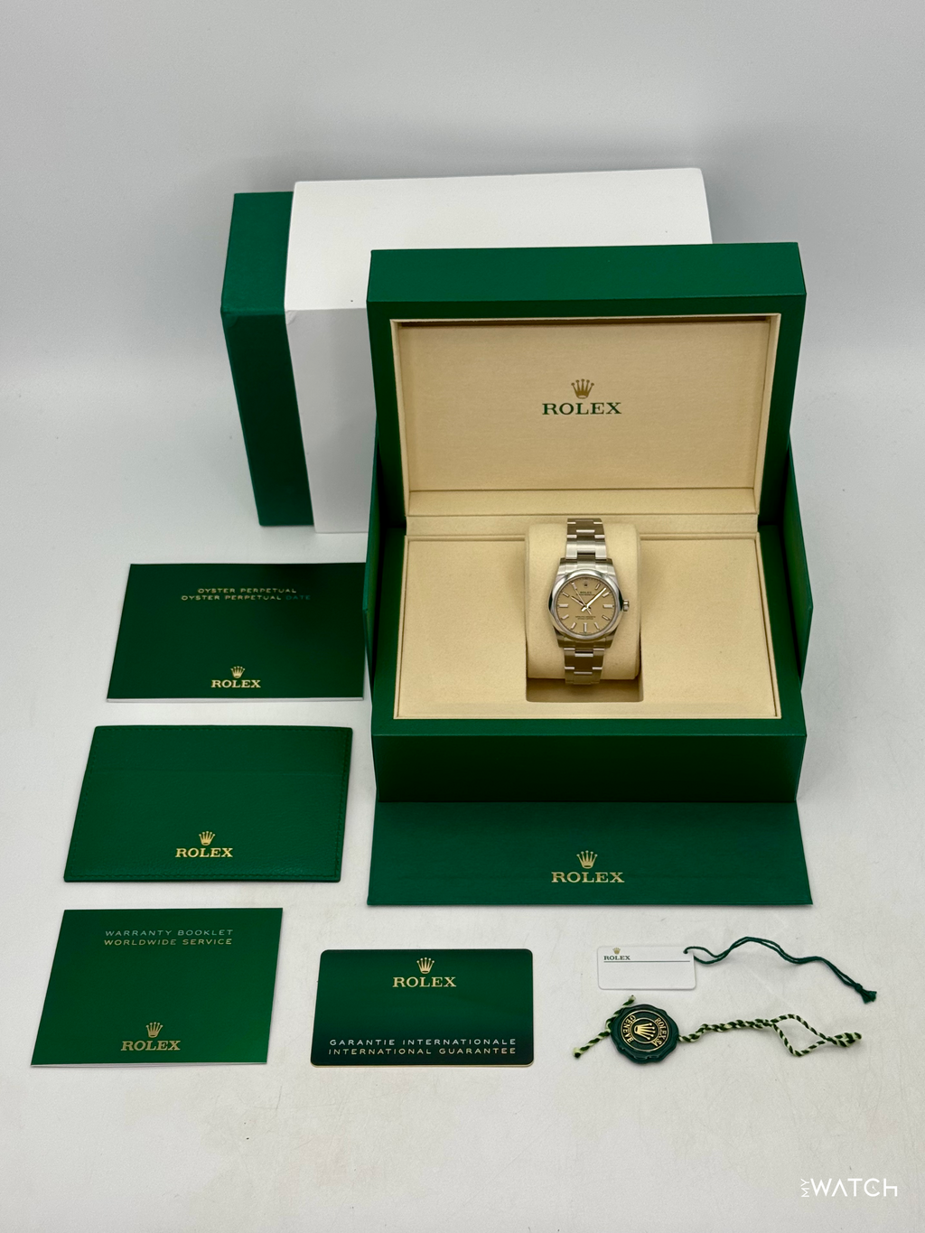 NEW 2026 Rolex Oyster Perpetual 34mm 124200 Stainless Steel Beige Dial