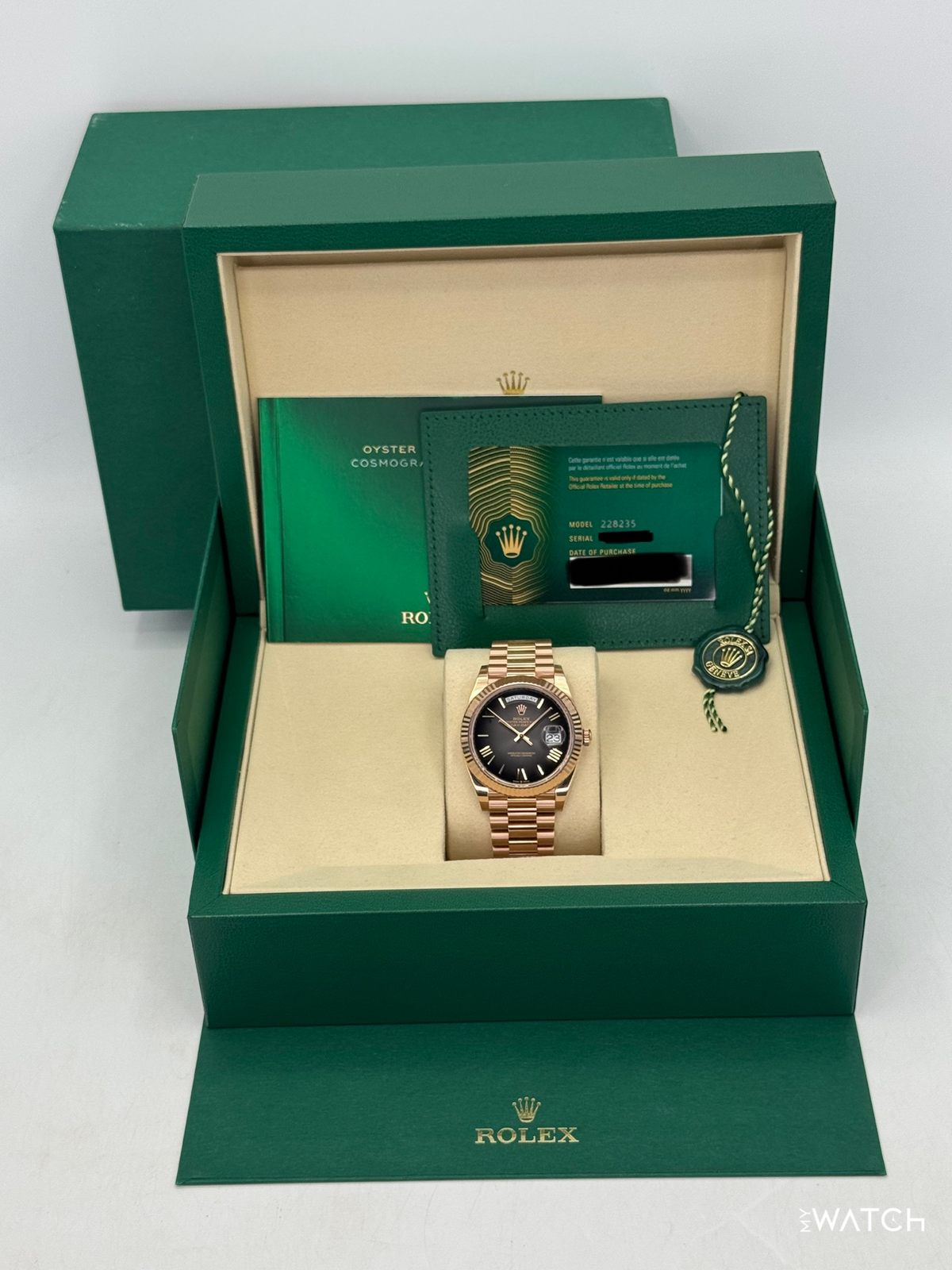 2025 Rolex Day-Date 40mm 228235 Presidential Slate Ombre Dial