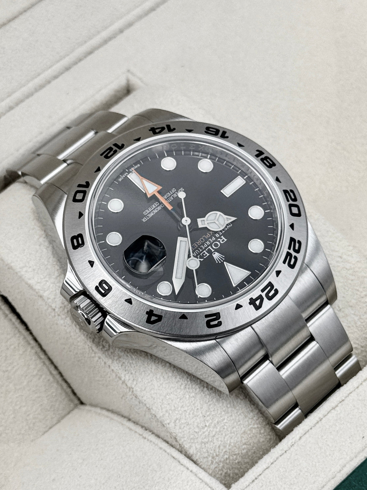 2012 Rolex Explorer II 42mm 216570 Stainless Steel Black Dial