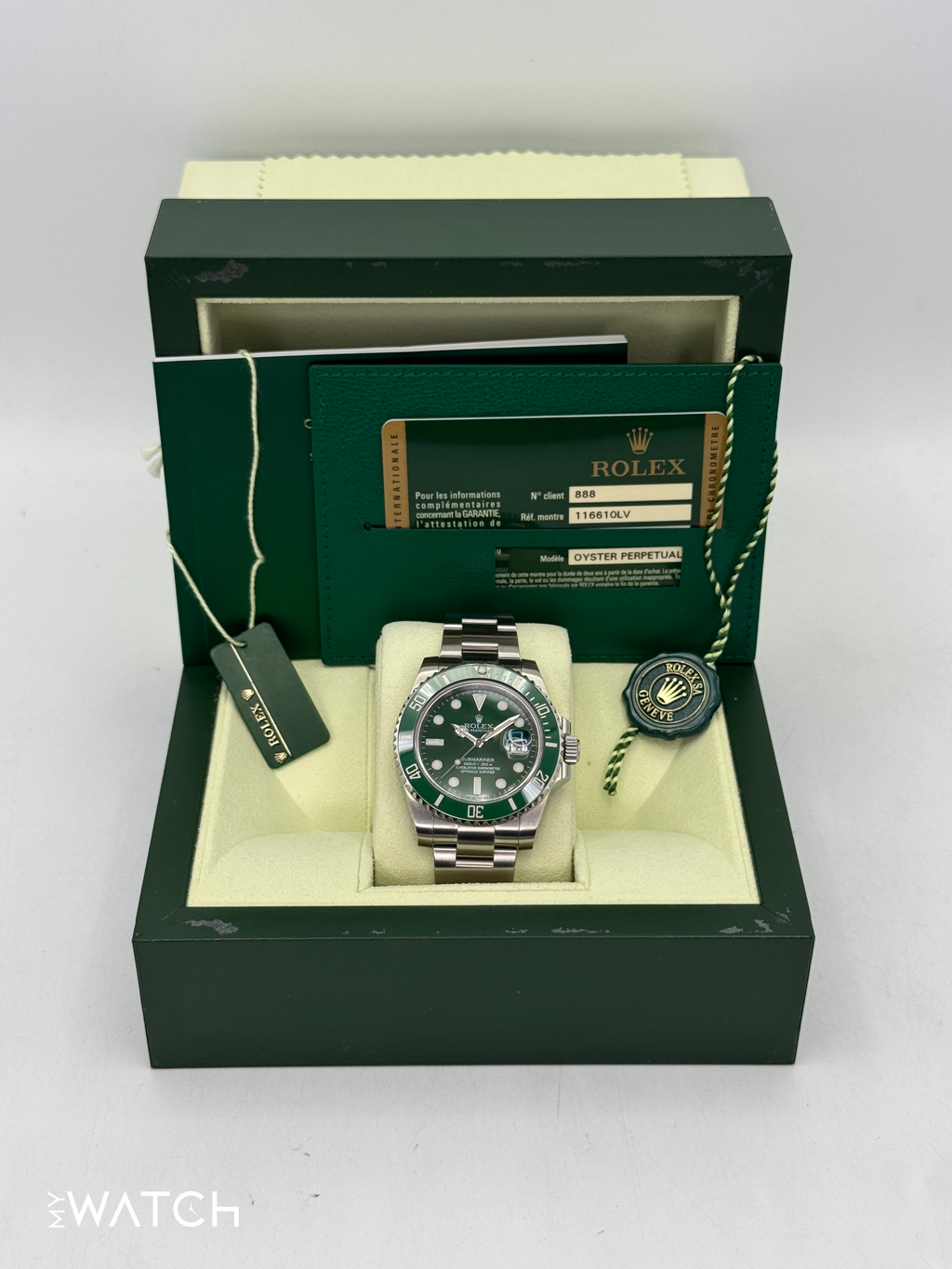 2012 Rolex Submariner “Hulk” 40mm 116610LV Green Dial