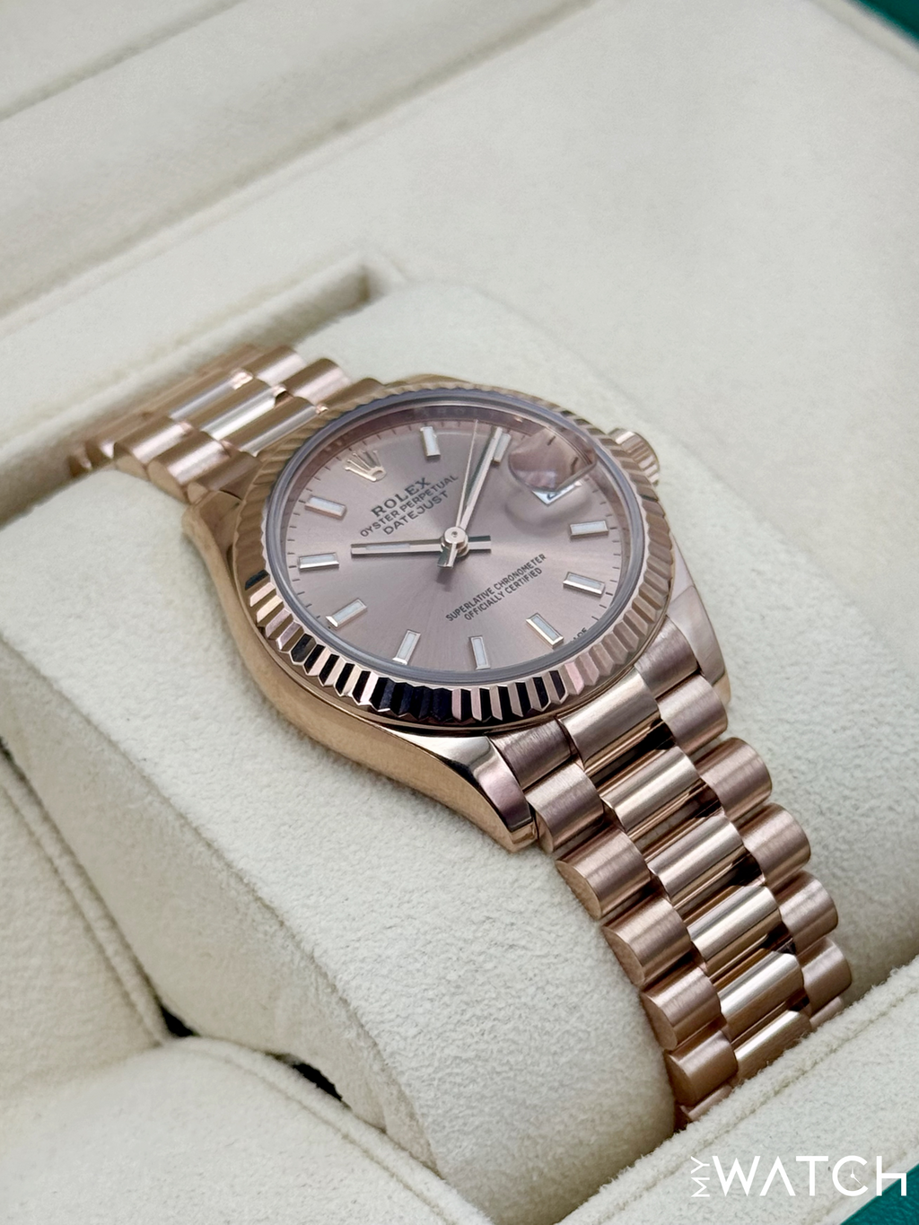 Rolex Ladies Datejust 31mm 278275 Rose Gold Rose Dial