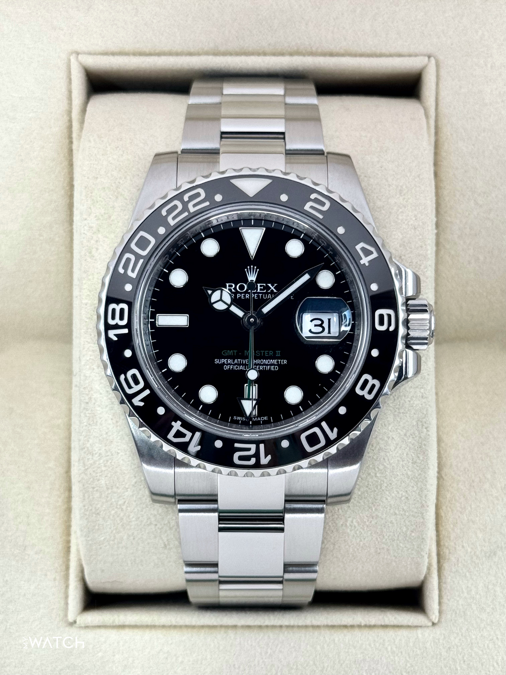 2012 Rolex GMT-Master II 40mm 116710LN Stainless Steel Black Dial