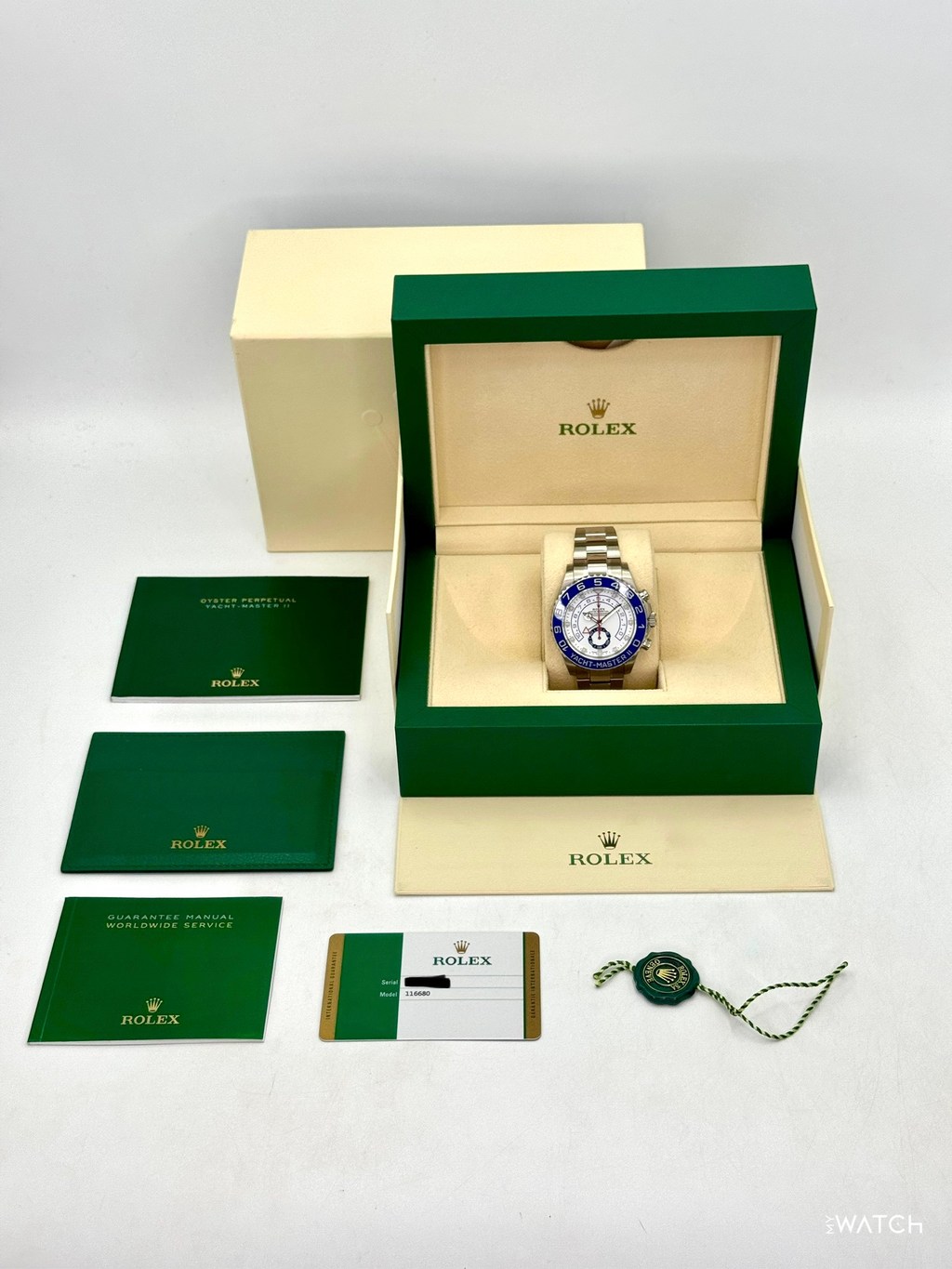 2019 Rolex Yacht-Master II 44mm 116680 Stainless Steel White Dial