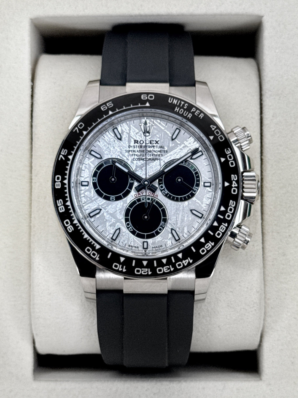 NEW 2026 Rolex Daytona 40mm 126519LN White Gold Oysterflex Meteorite Dial