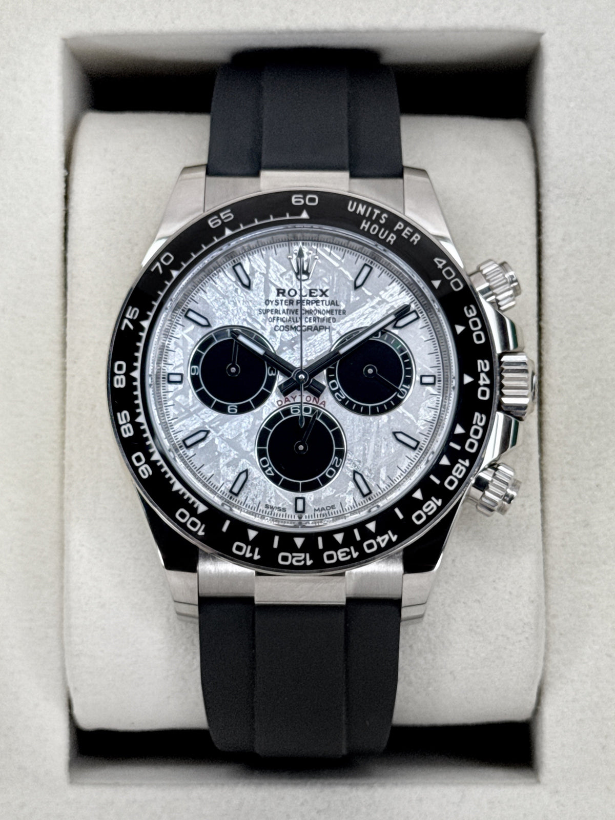 NEW 2026 Rolex Daytona 40mm 126519LN White Gold Oysterflex Meteorite Dial