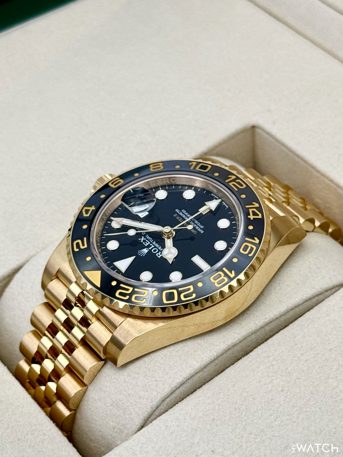 NEW 2026 Rolex GMT-Master II 40mm 126718GRNR Yellow Gold Jubilee Black Dial