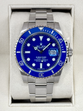 2020 Rolex Submariner "Smurf" 40mm 116619LB White Gold Blue Dial (NFC Card)