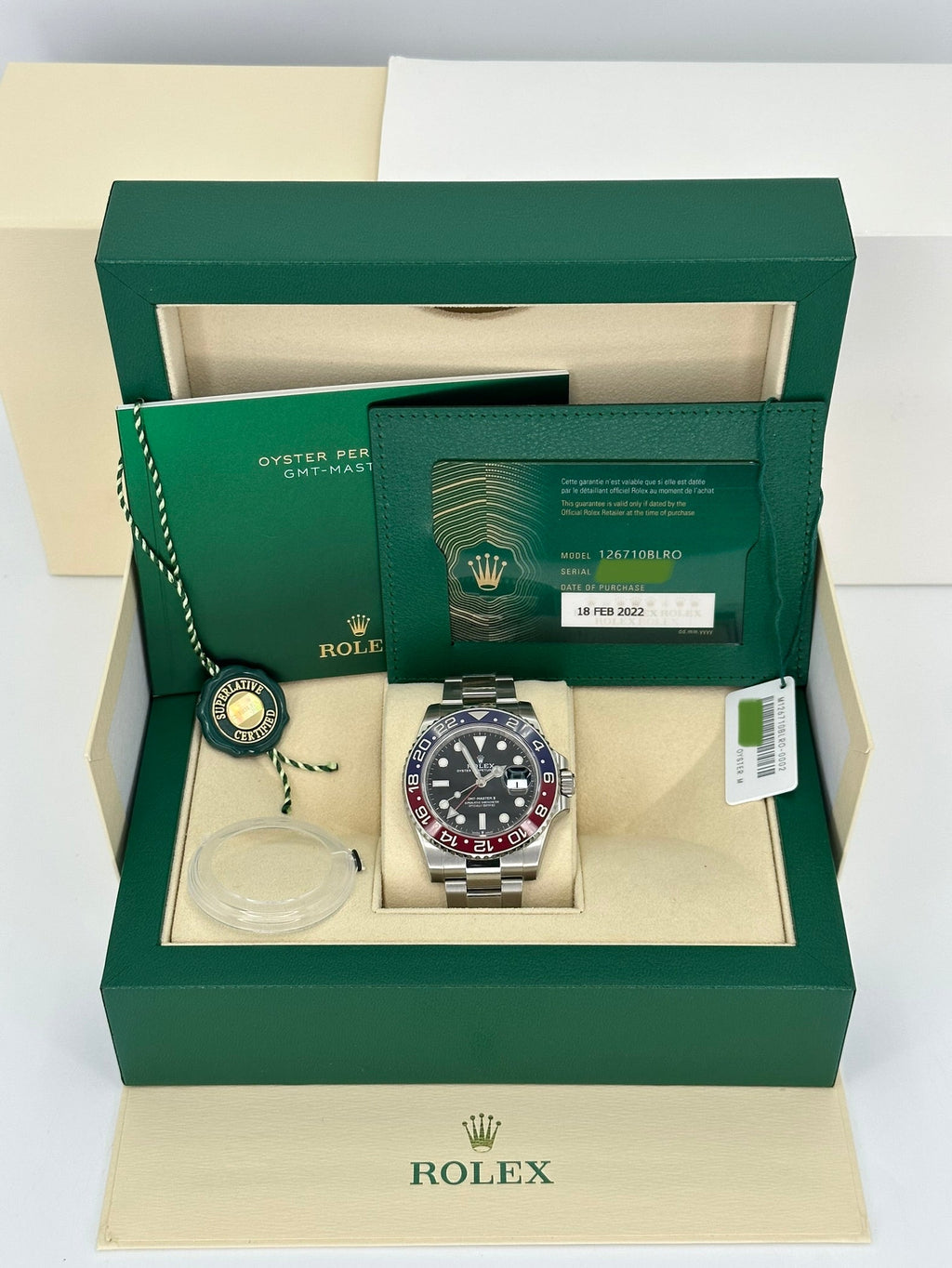2022 Rolex GMT-Master II "Pepsi" 40mm 126710BLRO Oyster