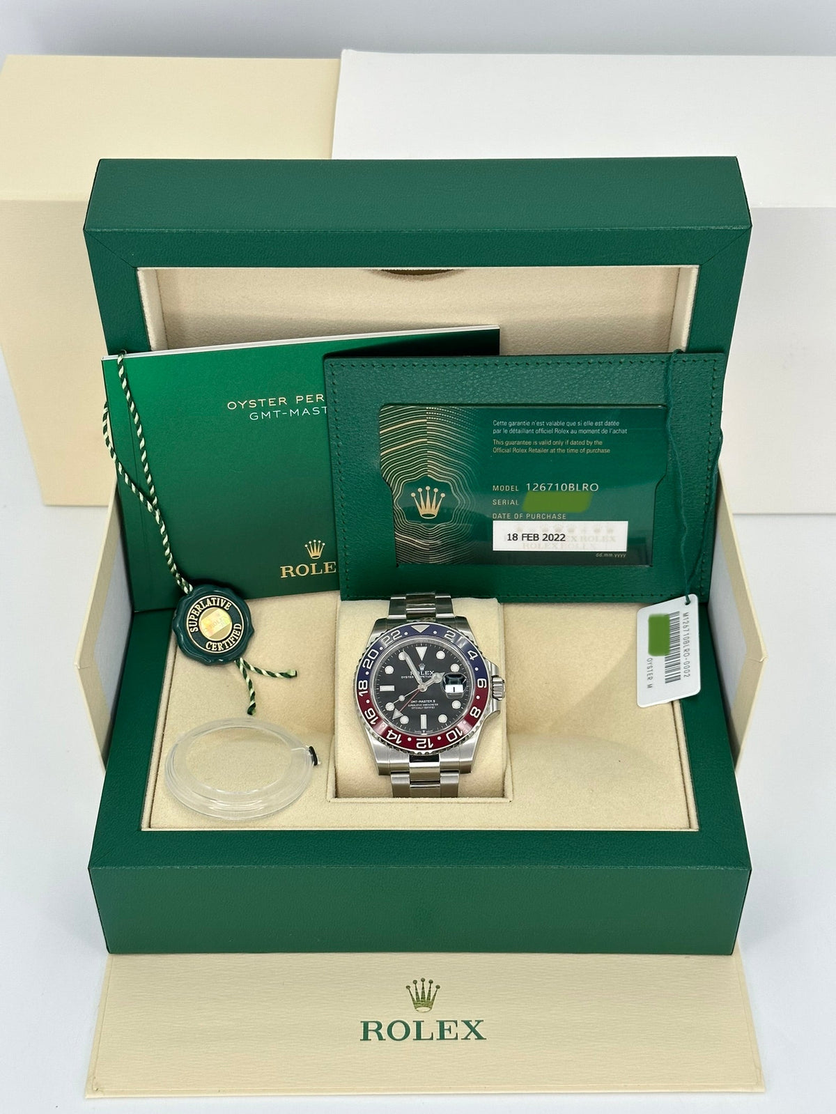2022 Rolex GMT-Master II "Pepsi" 40mm 126710BLRO Oyster