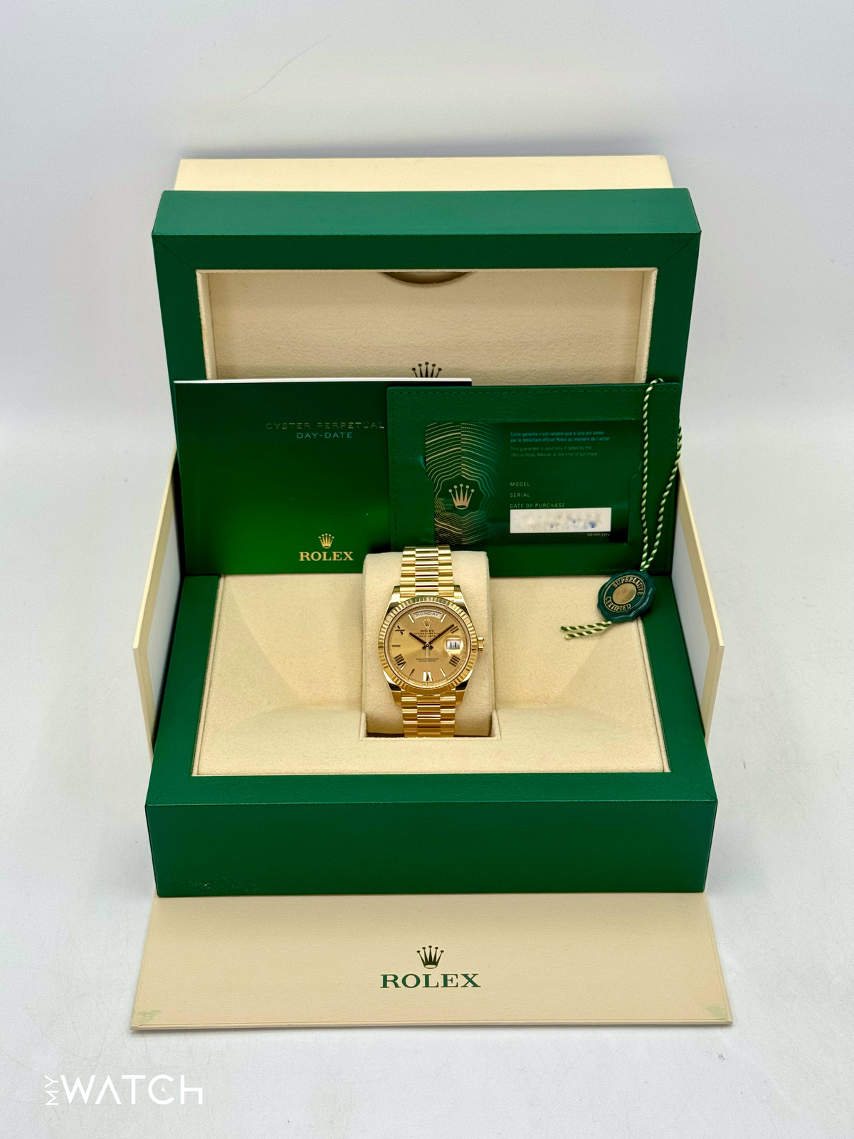 2022 Rolex Day-Date 40mm 228238 Presidential Champagne Dial