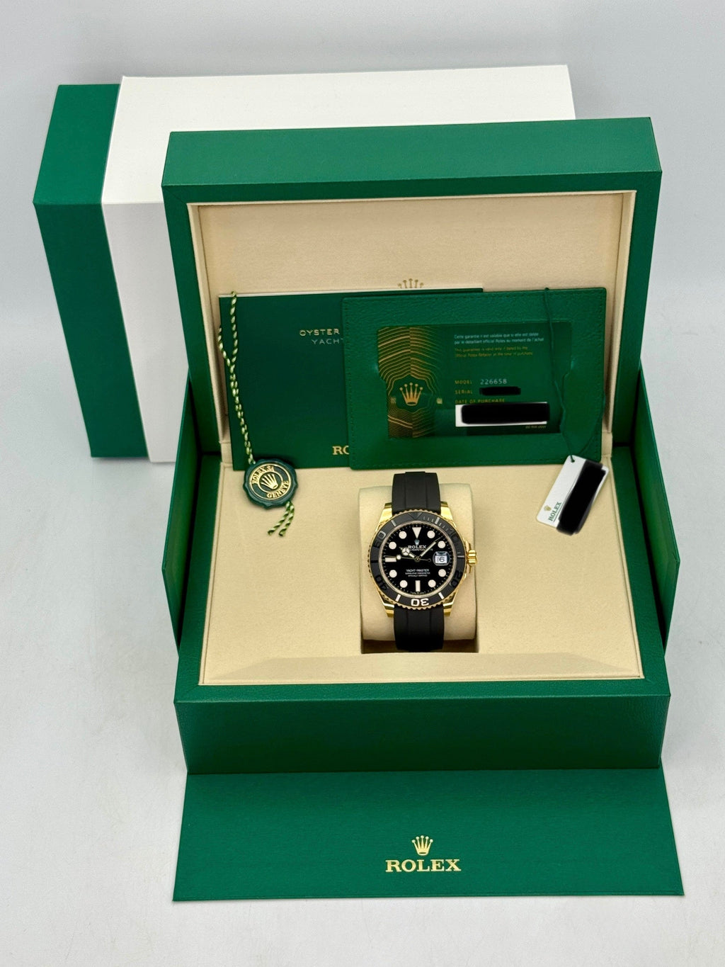 NEW 2026 Rolex Yacht-Master 42mm 226658 Gold Oysterflex Black Dial
