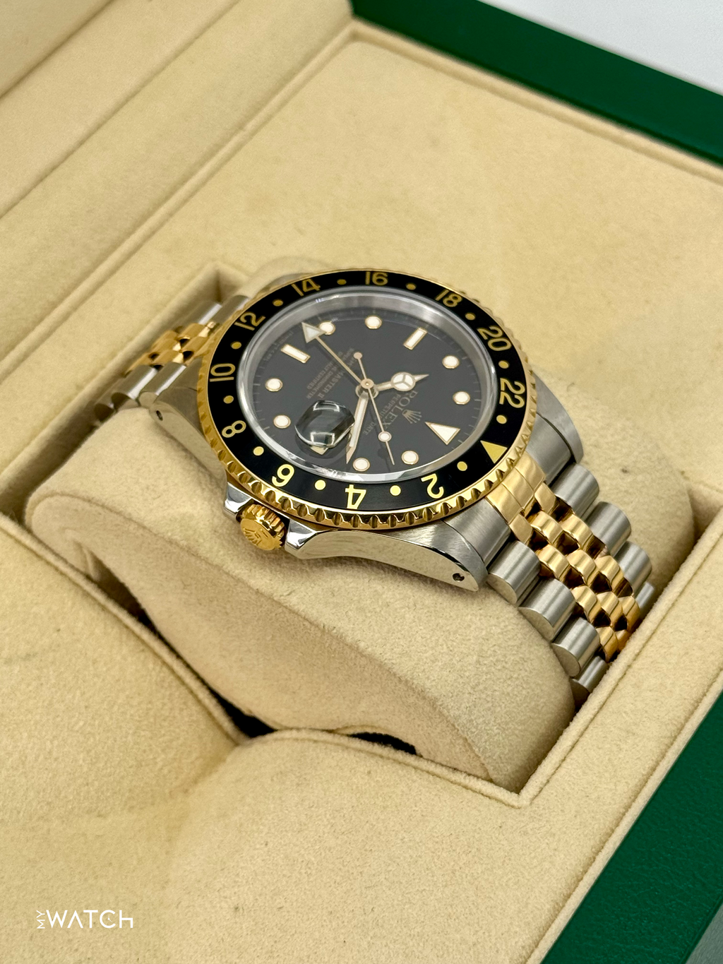 1988 Rolex GMT-Master II 40mm 16713 Two-Tone Jubilee Black Dial