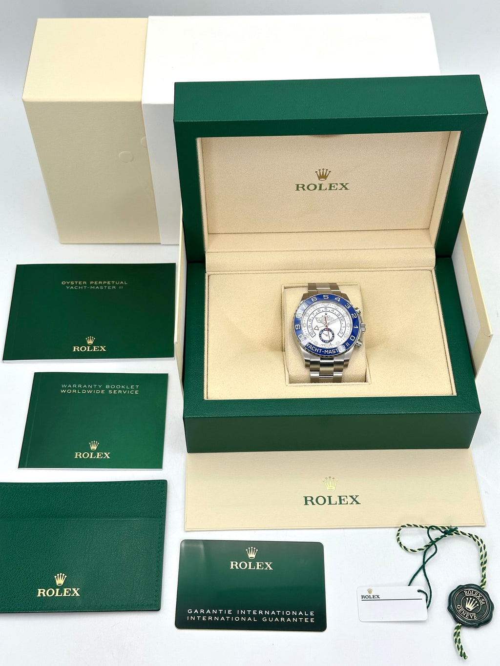 2022 Rolex Yacht-Master II 44mm 116680 Stainless Steel White Dial