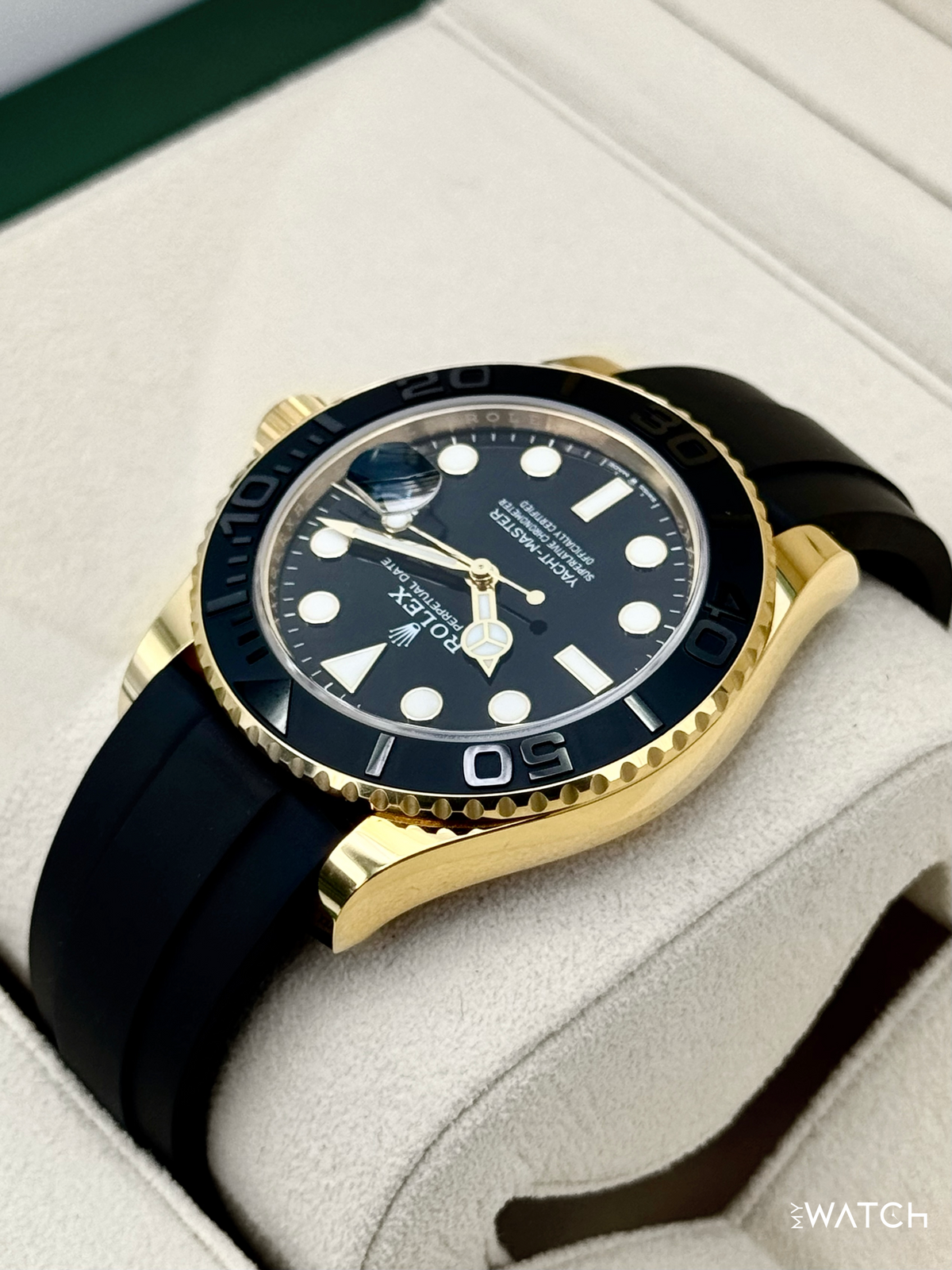 2025 Rolex Yacht-Master 42mm 226658 Yellow Gold Oysterflex Black Dial