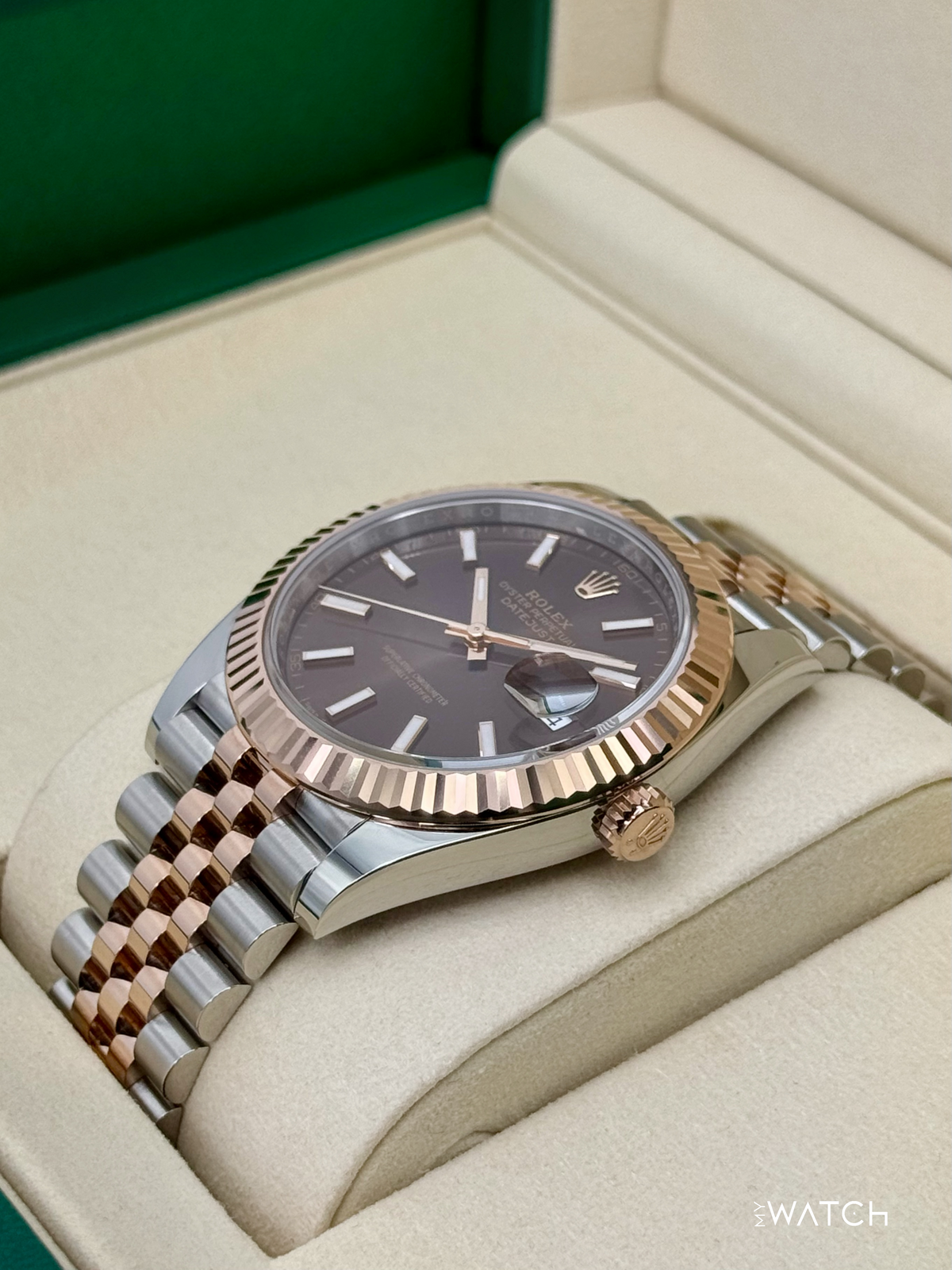 NEW 2025 Rolex Datejust 41mm 126331 Two-Tone Rose Gold Chocolate Dial (STICKERED)
