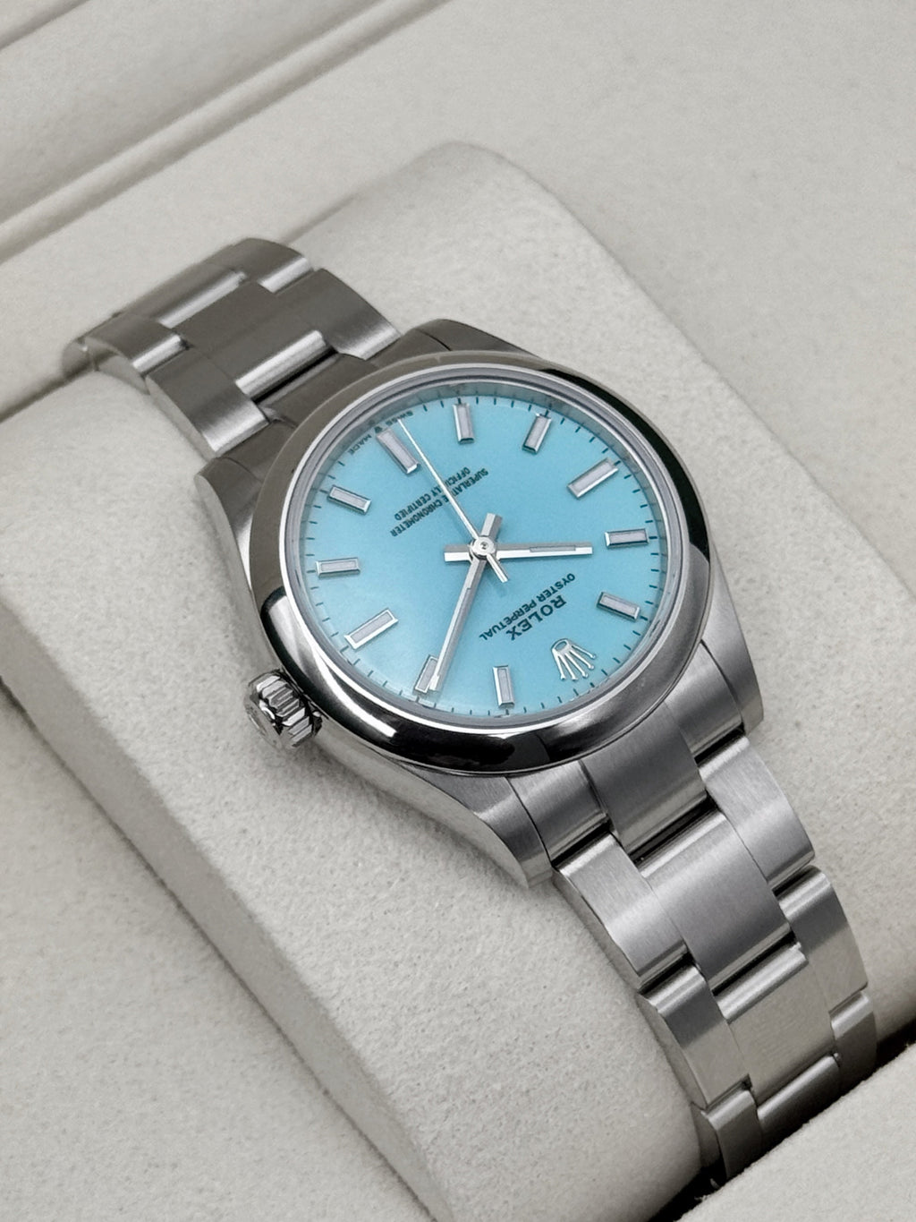 NEW 2026 Rolex Oyster Perpetual 31mm 277200 Turquoise Tiffany Blue Dial