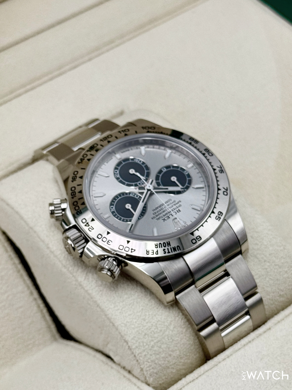 2025 Rolex Daytona 40mm 126509 White Gold Silver Ghost Dial