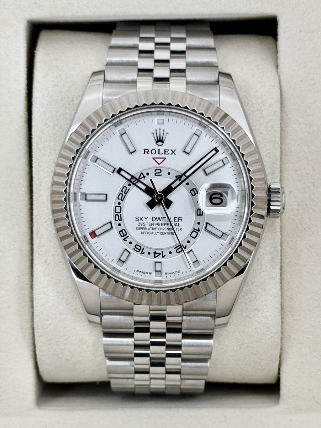 2026 Rolex Sky-Dweller 42mm 336934 Stainless Steel Jubilee White Dial