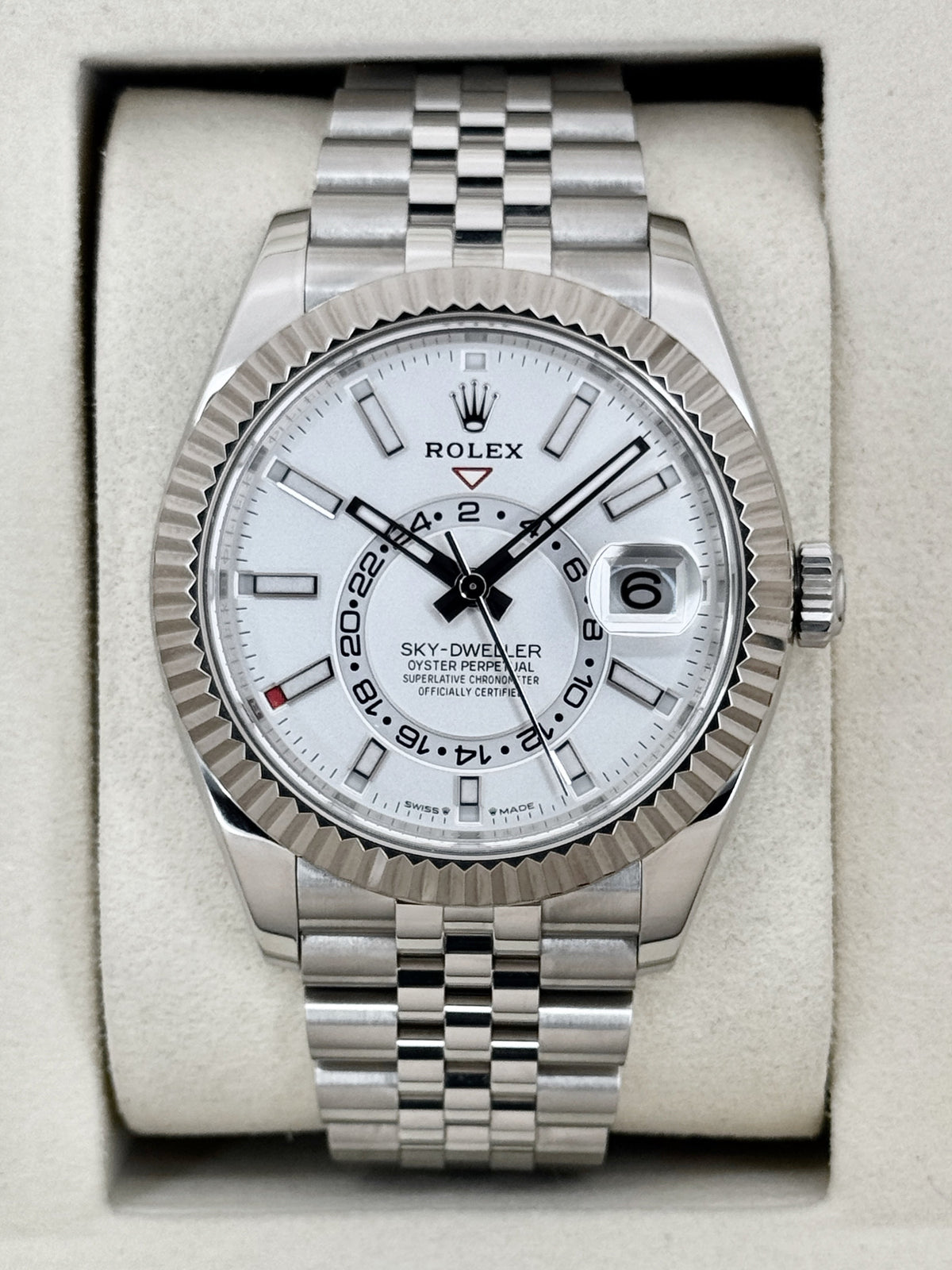 2026 Rolex Sky-Dweller 42mm 336934 Stainless Steel Jubilee White Dial