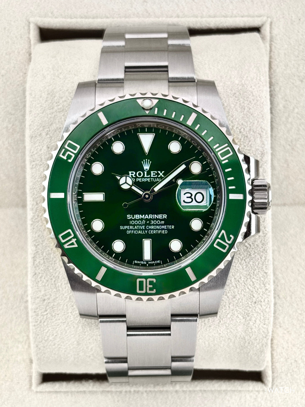 2019 Rolex Submariner “Hulk” 40mm 116610LV Green Dial