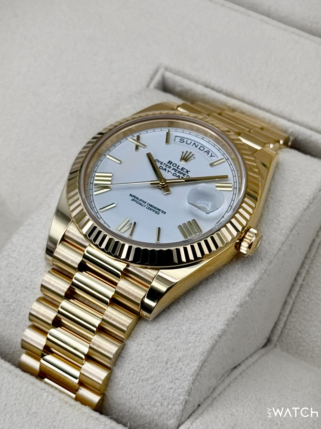 NEW 2025 Rolex Day-Date 40mm 228238 Presidential White Dial