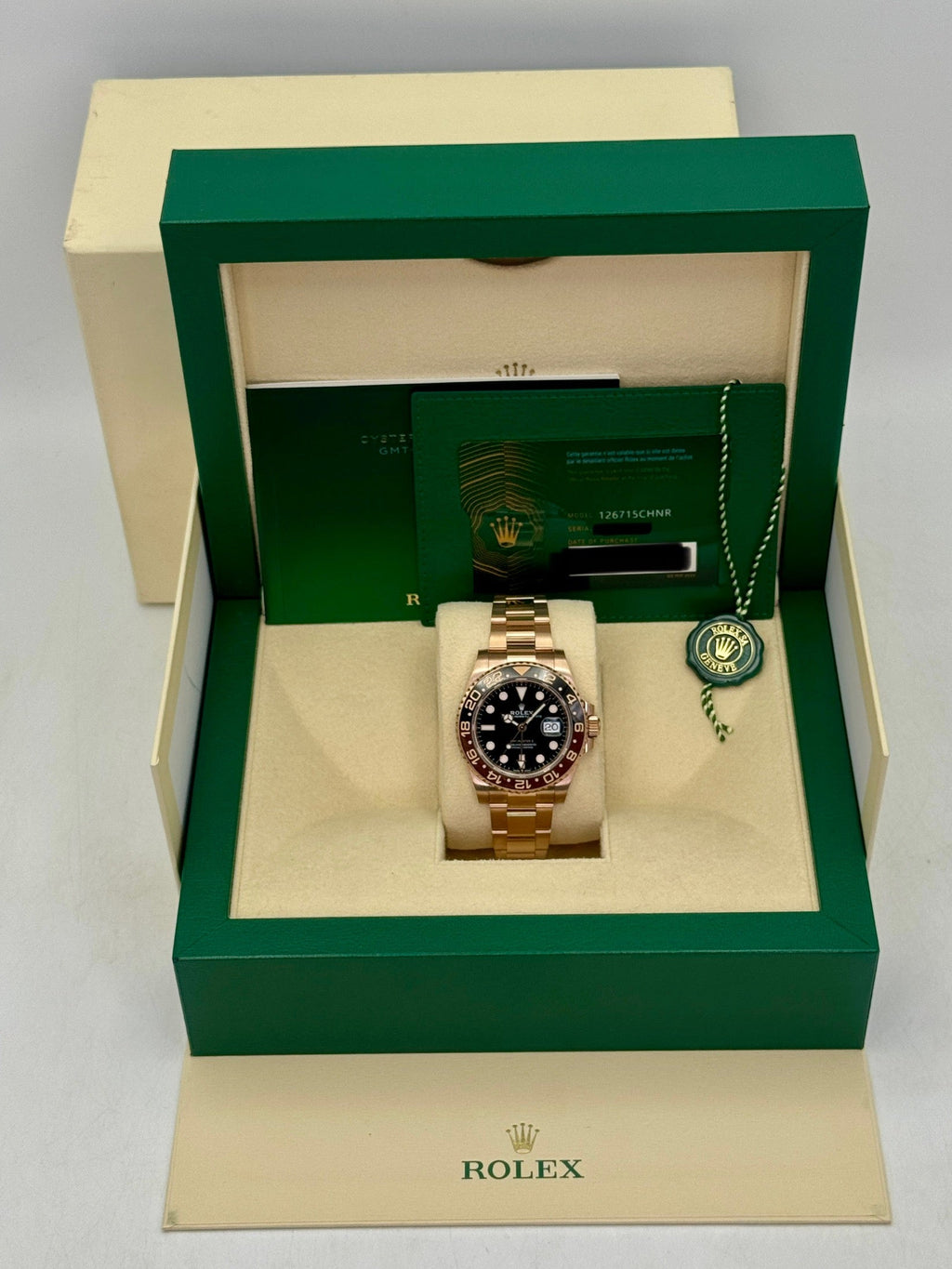 2024 Rolex GMT-Master II "Rootbeer" 40mm 126715CHNR Rose Gold