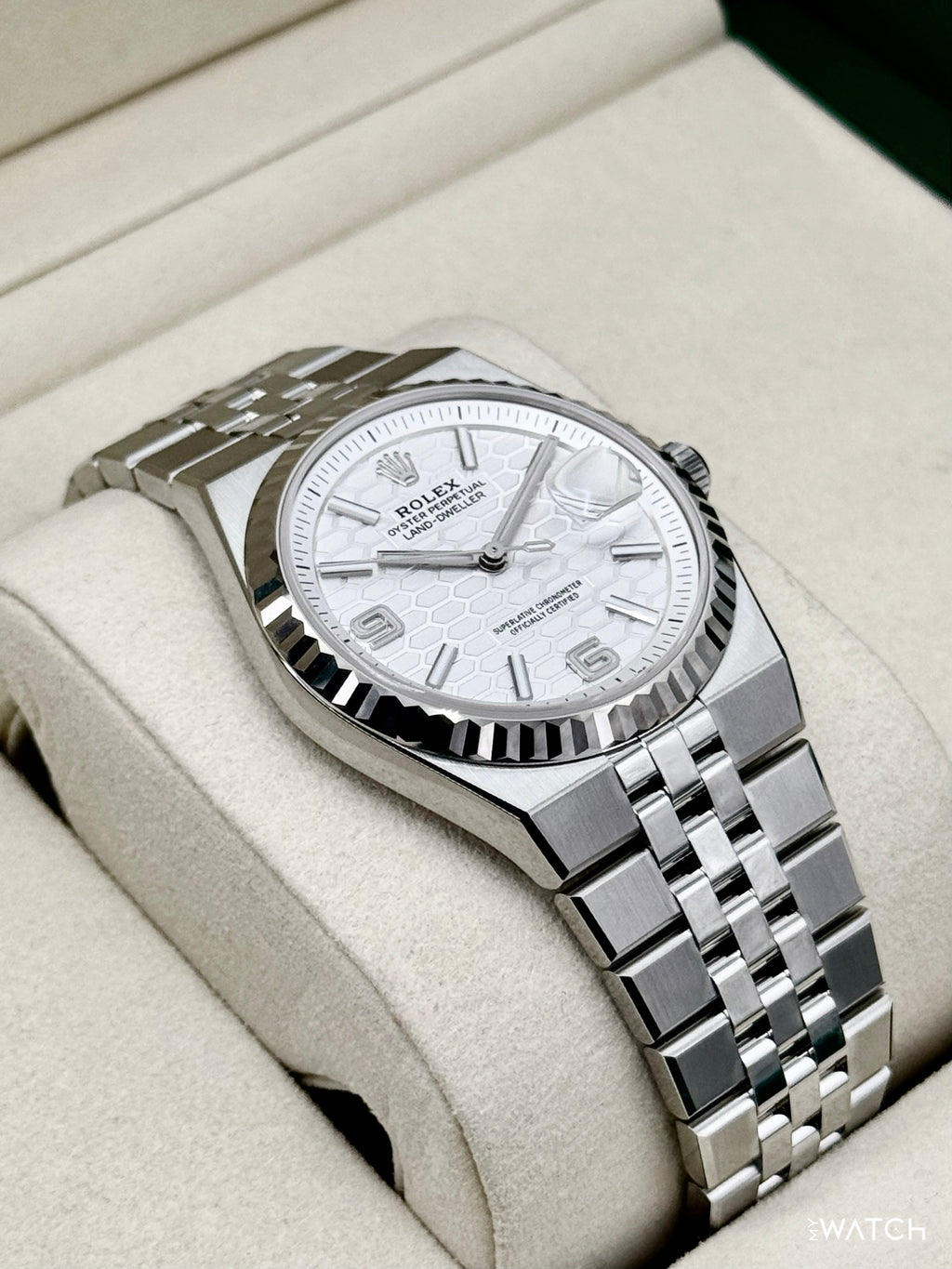NEW 2026 Rolex Land-Dweller 36mm 127234 Stainless Steel Flat Jubilee White Dial