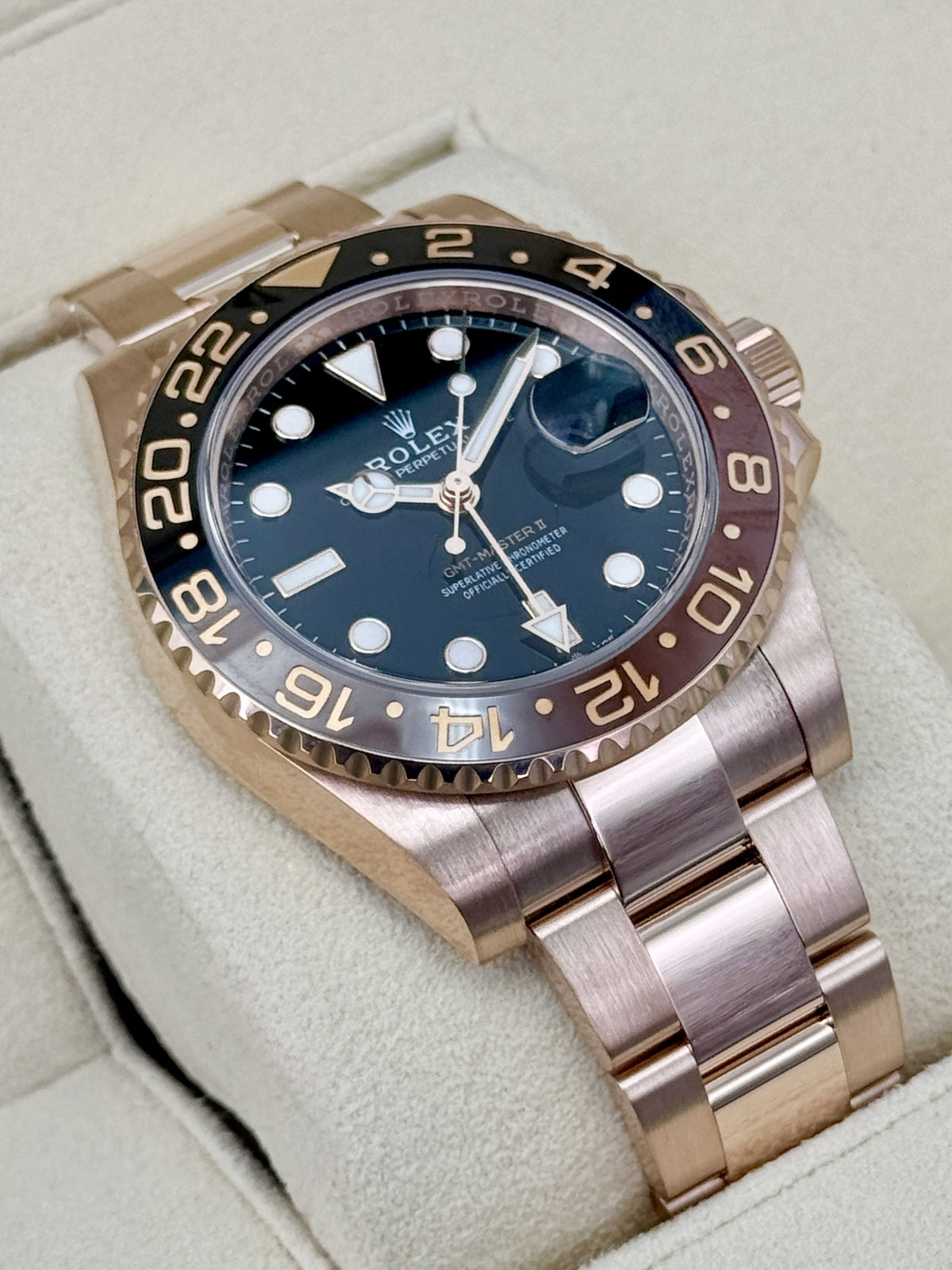 2024 Rolex GMT-Master II "Rootbeer" 40mm 126715CHNR Rose Gold