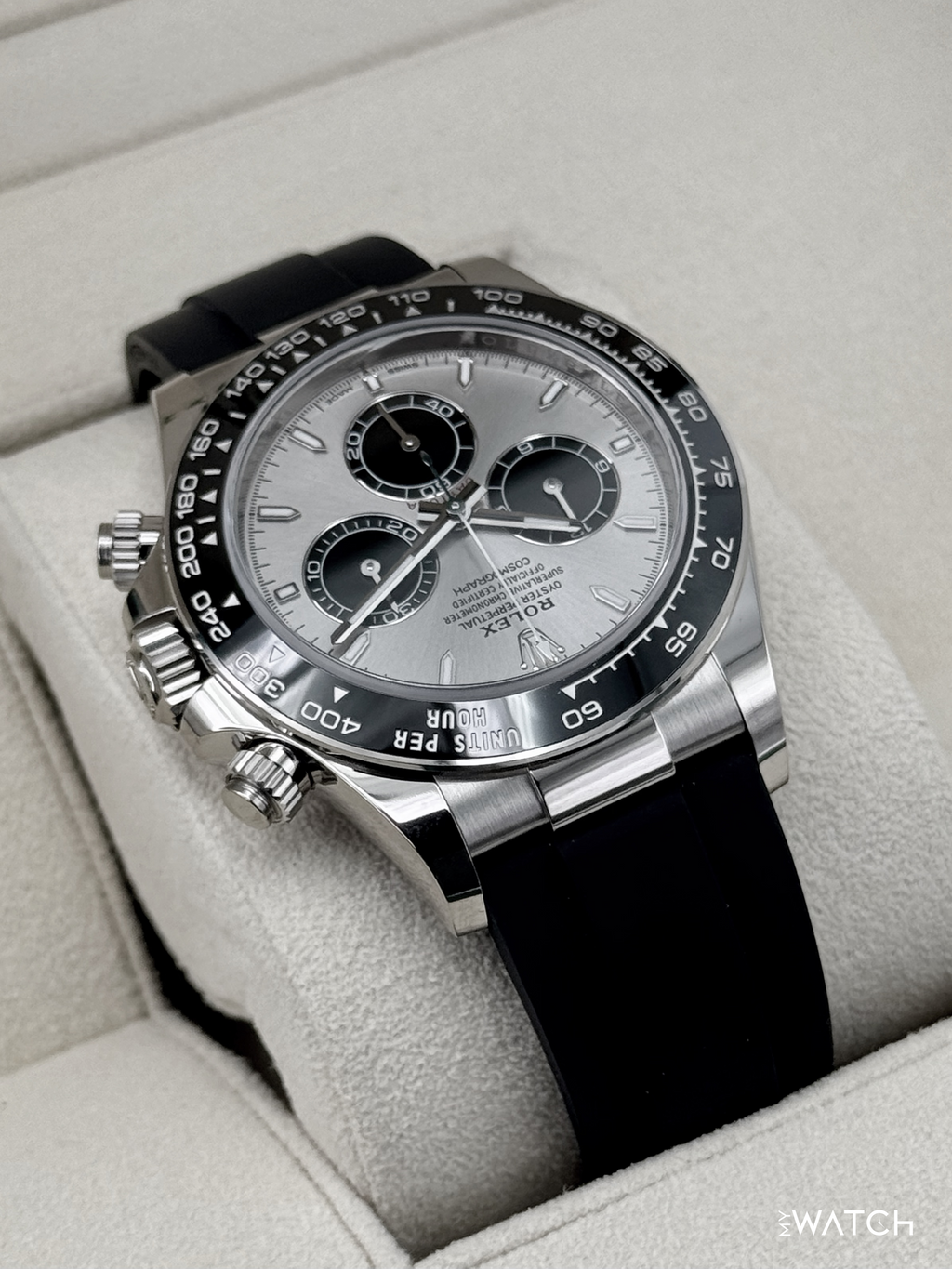 NEW 2025 Rolex Daytona 40mm 126519LN White Gold Oysterflex Silver Ghost Dial