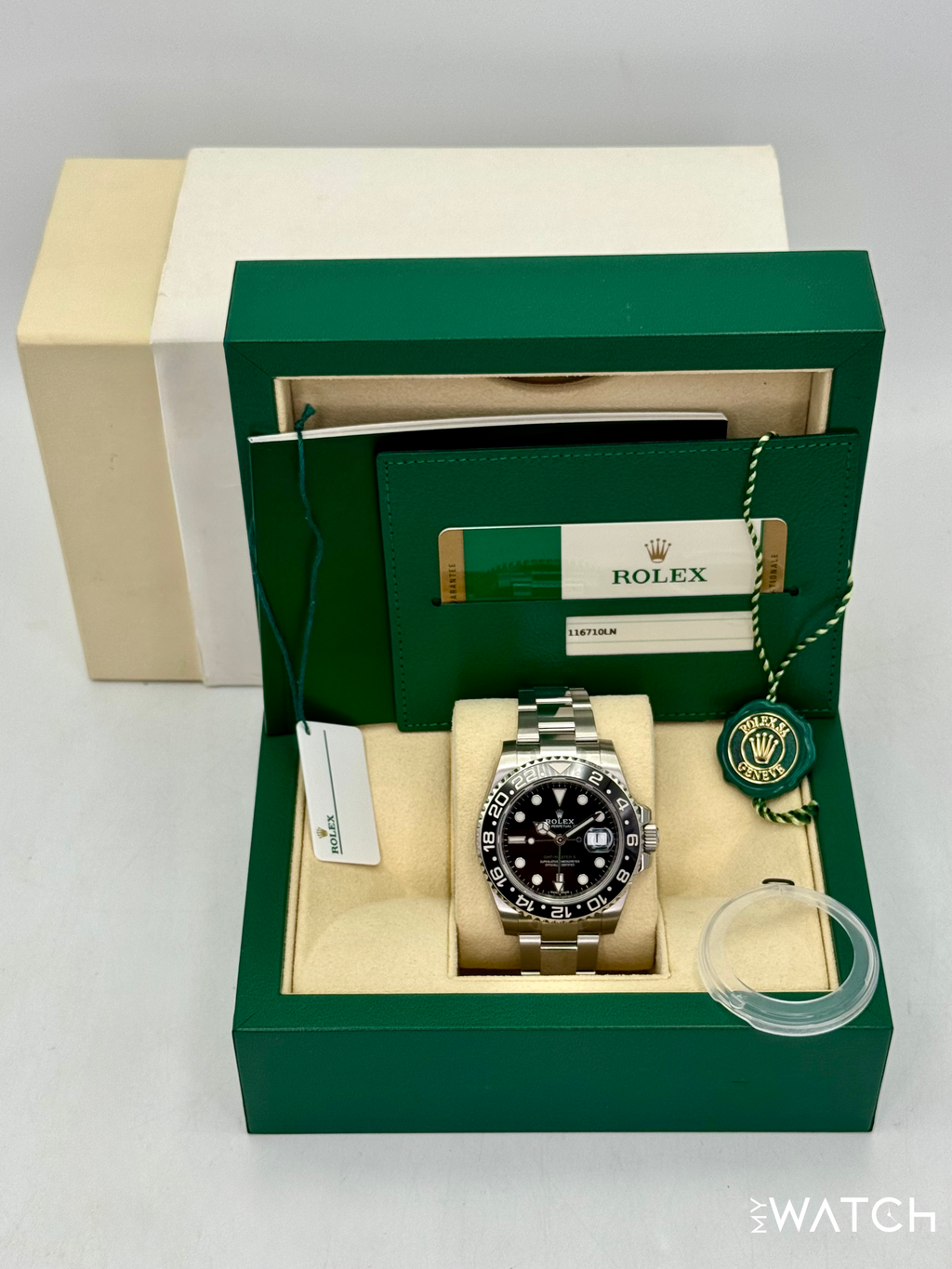 NEW OLD STOCK 2018 Rolex GMT-Master II 40mm 116710LN Black Dial (STICKERED)