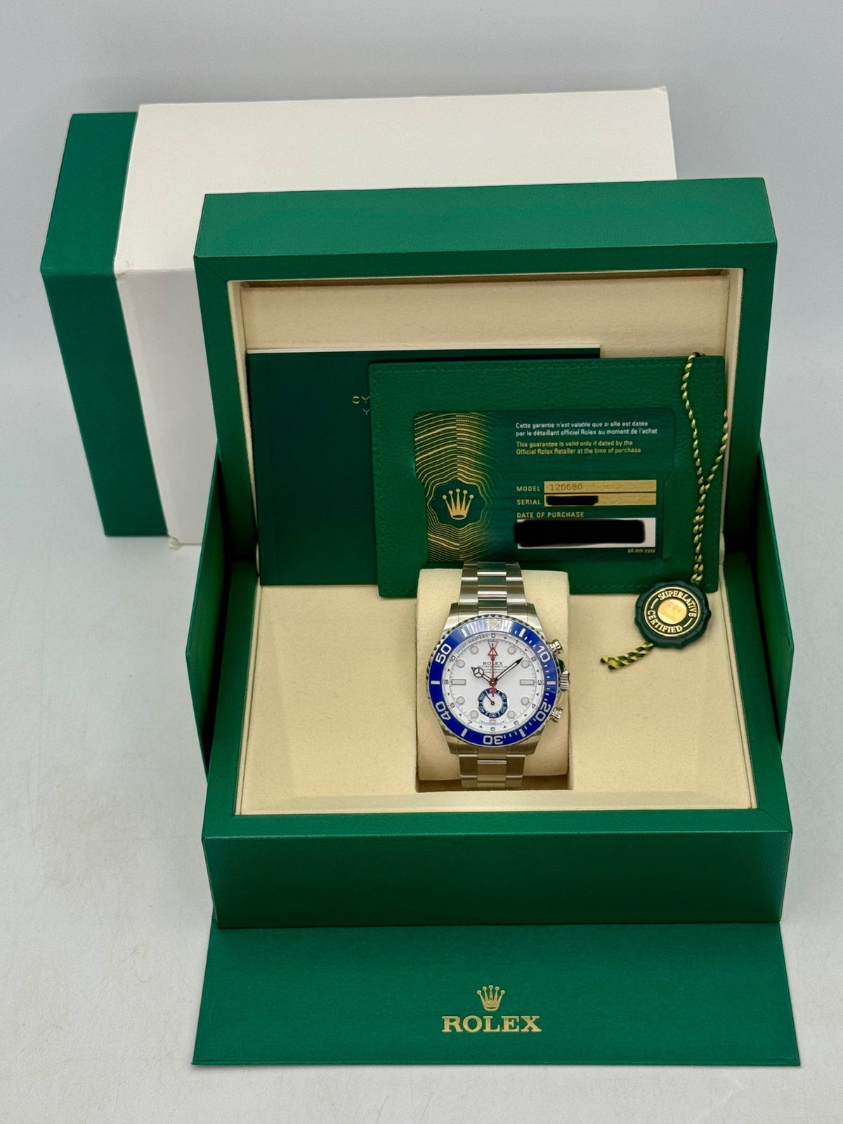 NEW 2026 Rolex Yacht-Master II 44mm 126680 Stainless Steel White Dial