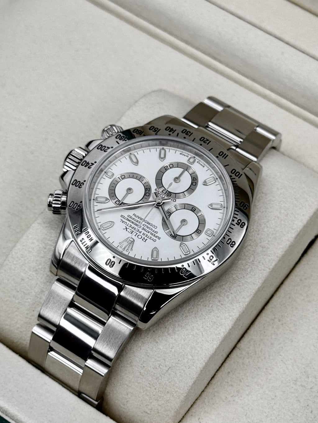 2003 Rolex Daytona 40mm 116520 Stainless Steel White Dial (Collectors Set)
