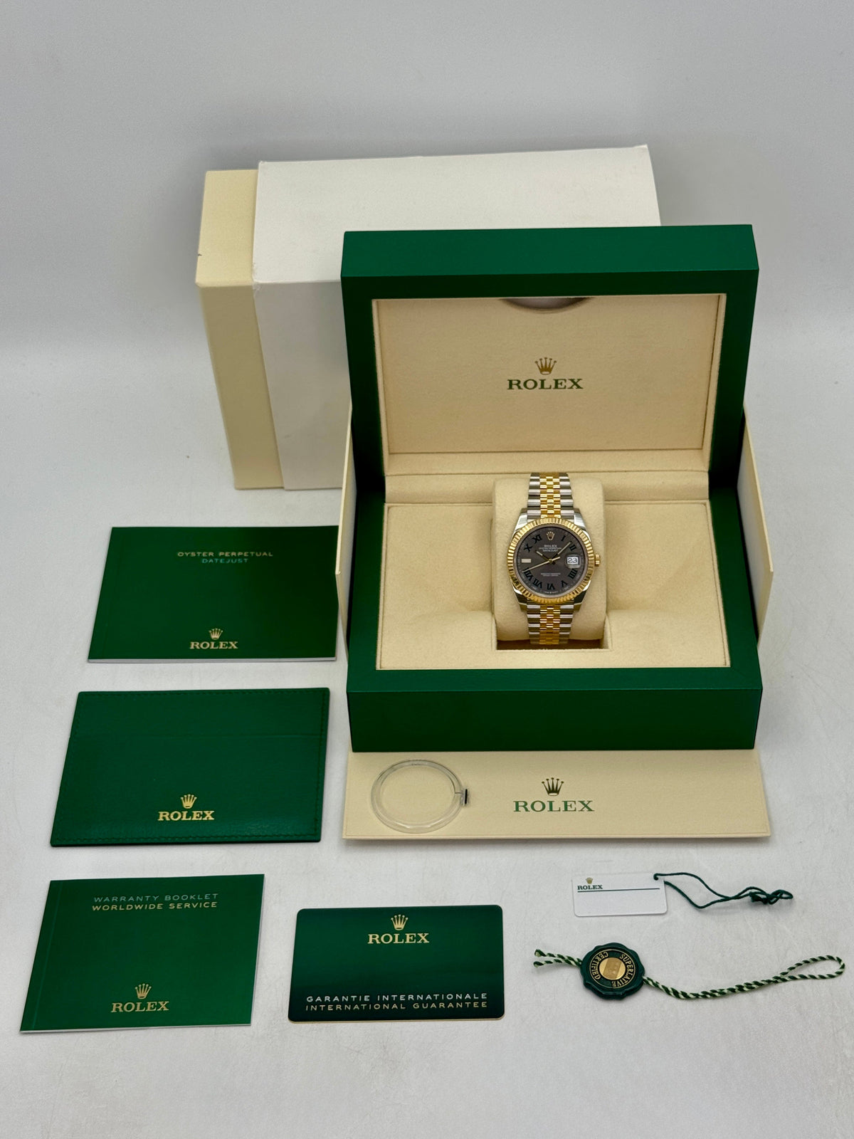 2022 Rolex Datejust 41mm 126333 Two-Tone Jubilee Wimbledon Dial