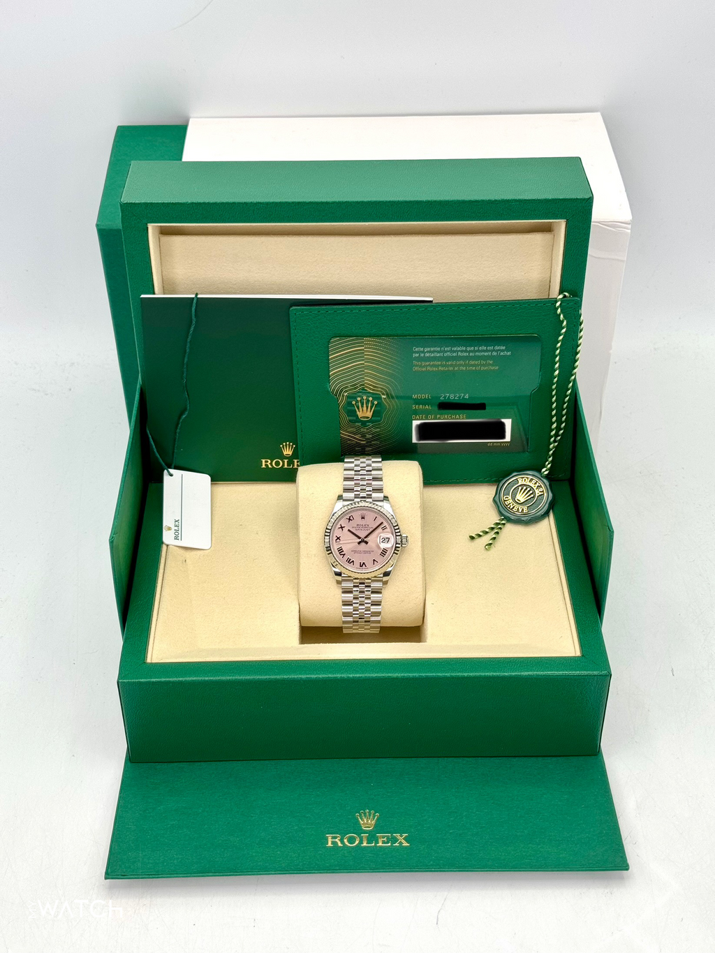 NEW 2025 Rolex Lady Datejust 31mm 278274 Stainless Steel Jubilee Pink Roman Dial