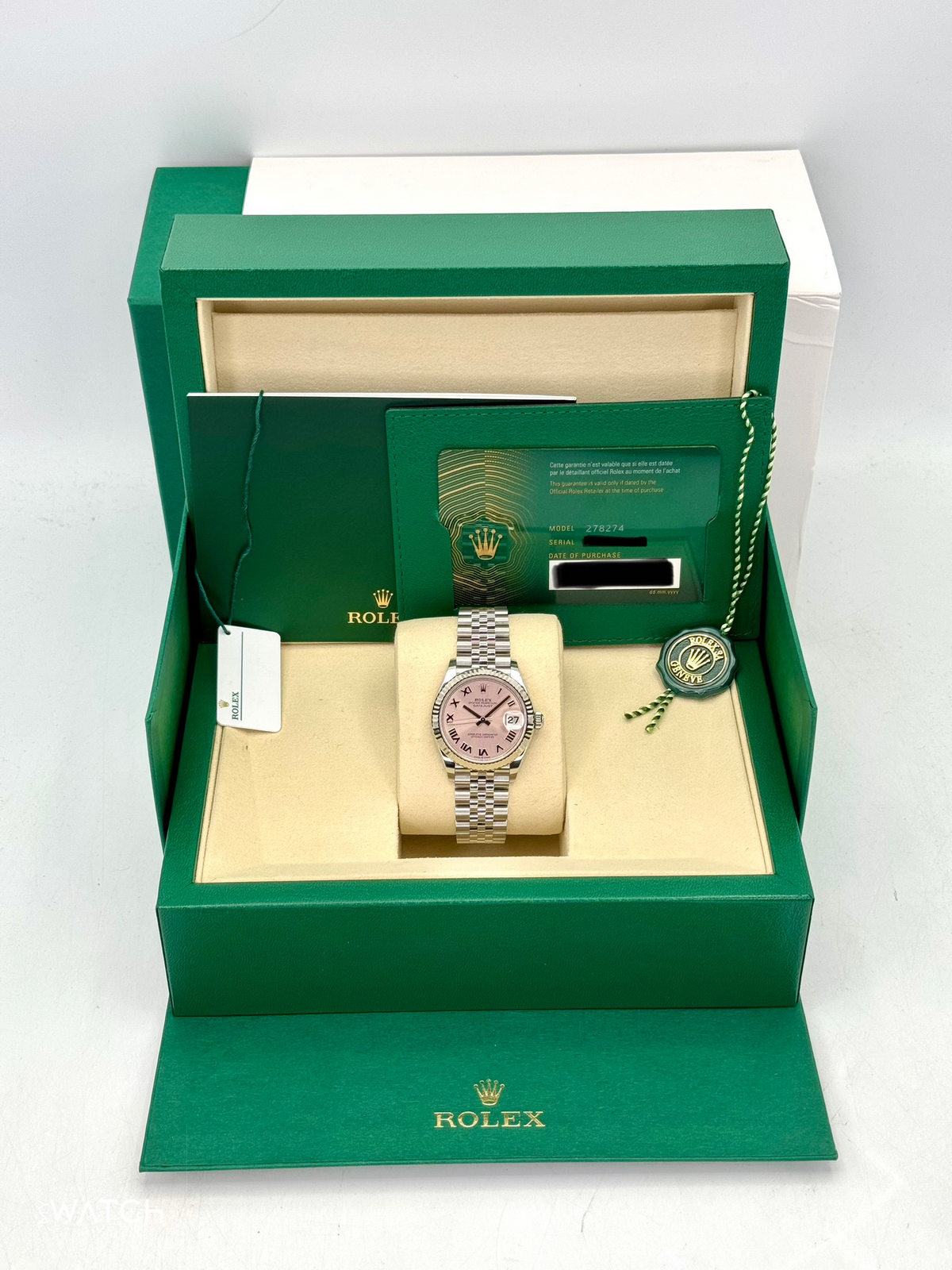 NEW 2025 Rolex Lady Datejust 31mm 278274 Stainless Steel Jubilee Pink Roman Dial