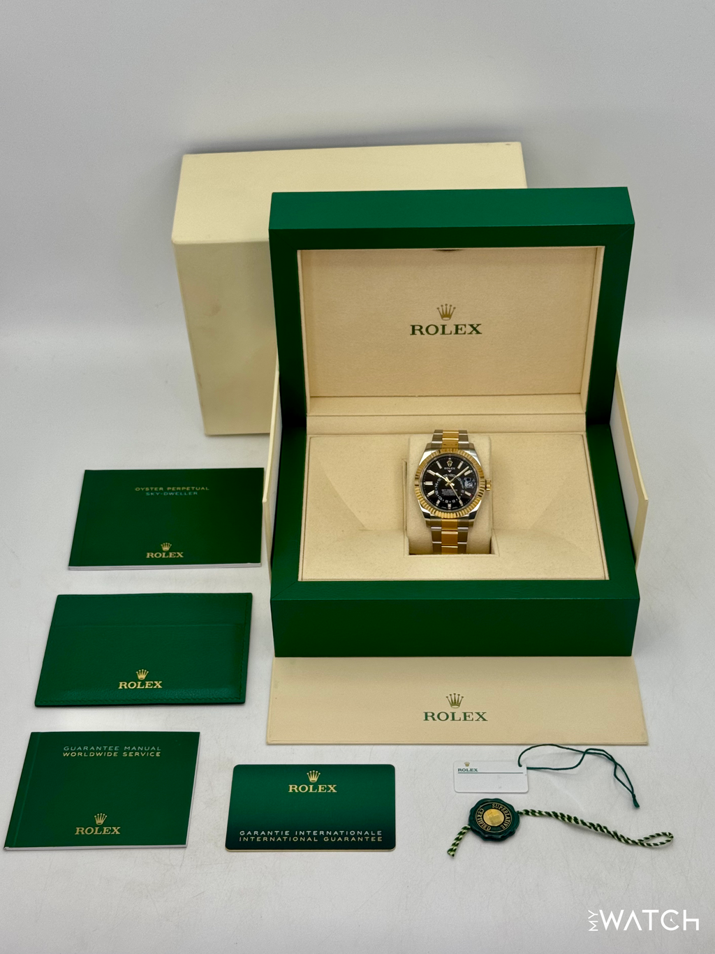 2021 Rolex Sky-Dweller 42mm 326933 Two-Tone Oyster Black Dial