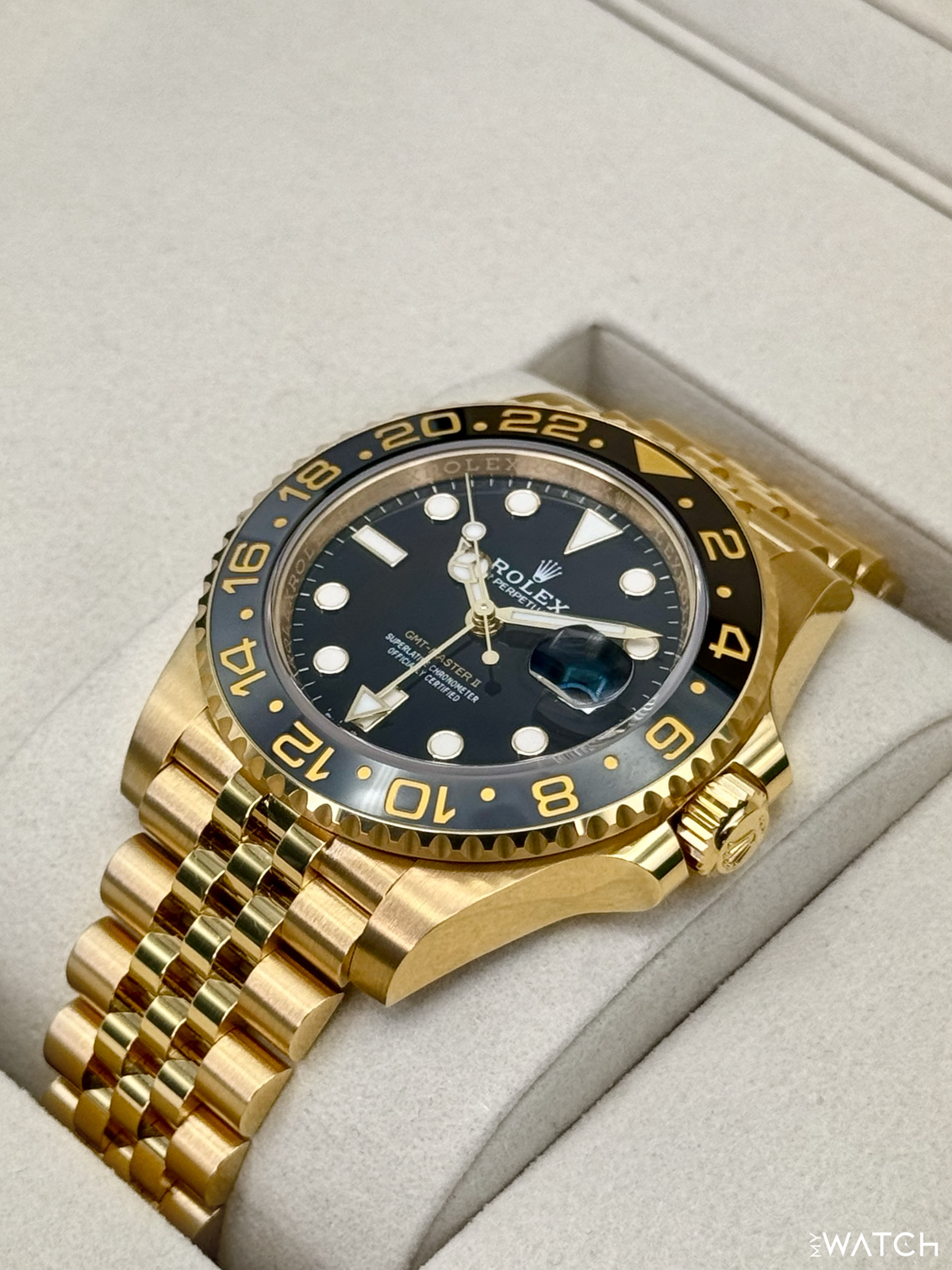 NEW 2026 Rolex GMT-Master II 40mm 126718GRNR Yellow Gold Jubilee Black Dial